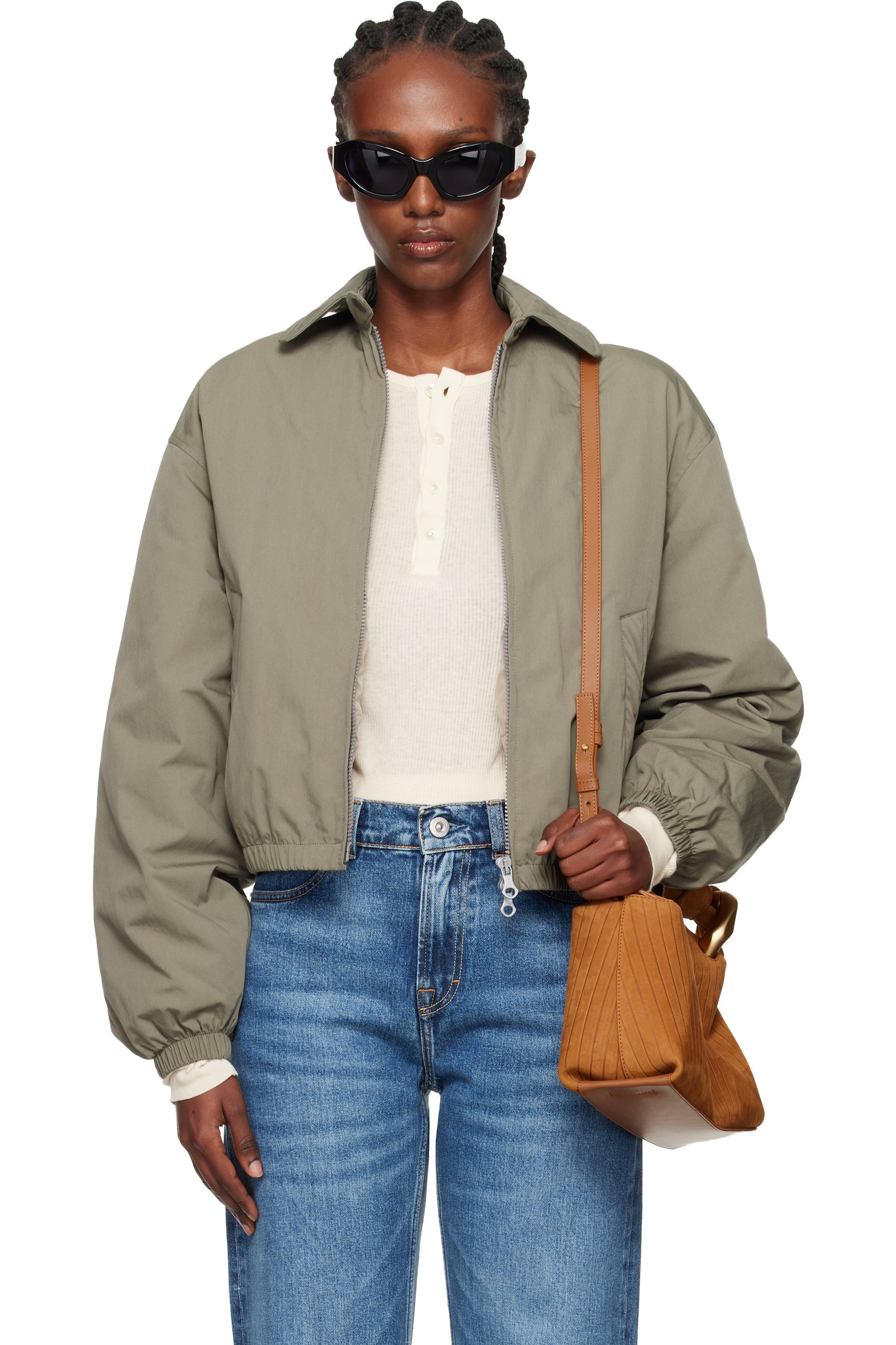 OUR LEGACY - Blouson matelassé écourté Avenue kaki