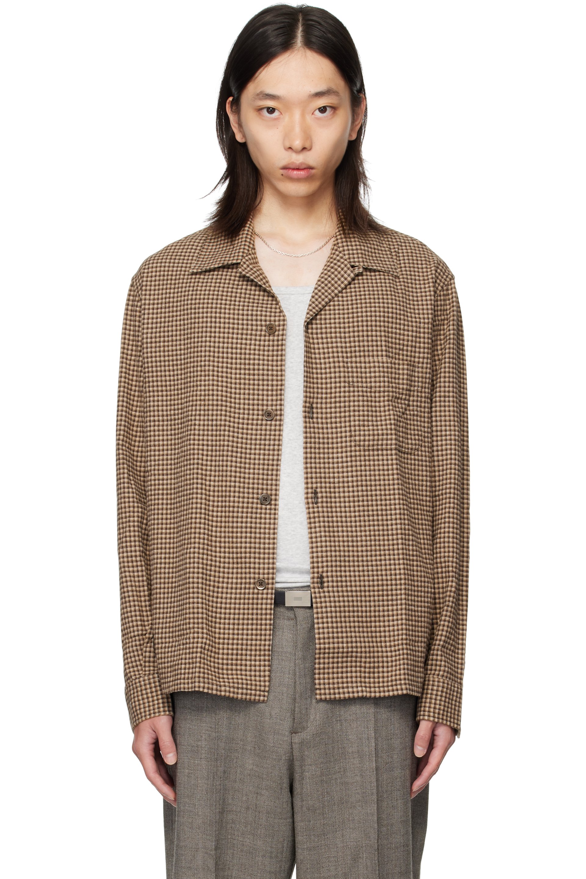 OUR LEGACY - Brown Heusen Shirt