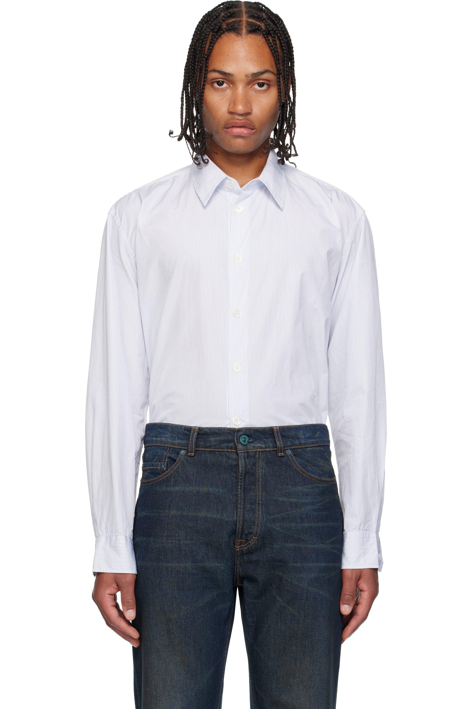 OUR LEGACY - White & Blue Beyond Shirt