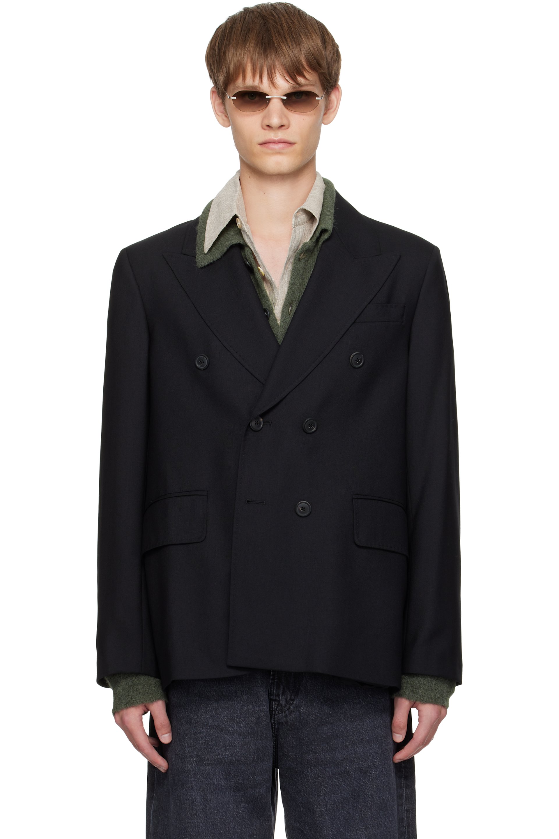 OUR LEGACY - Black Unstructured DB Blazer