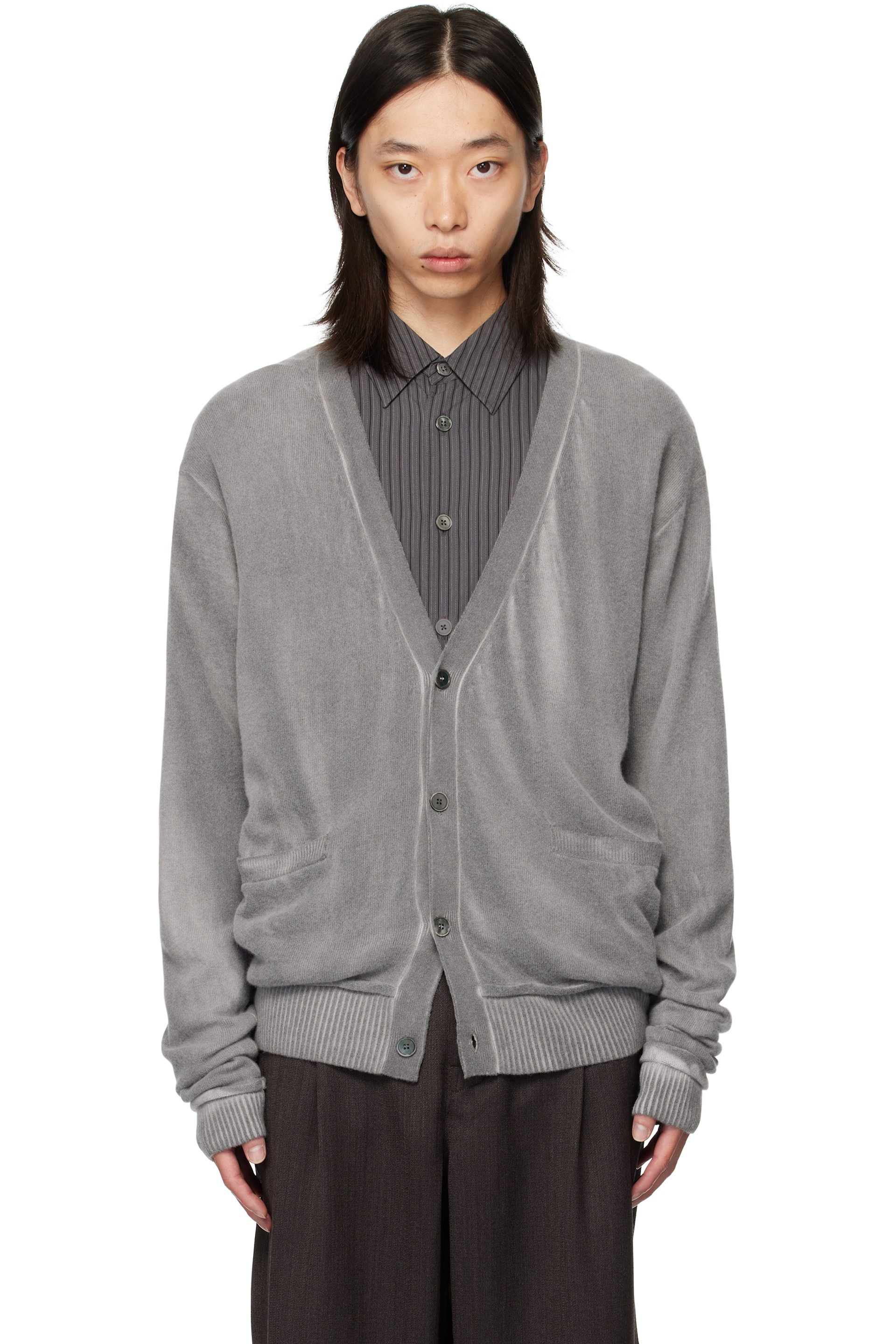 OUR LEGACY: Gray Parallel Cardigan | SSENSE