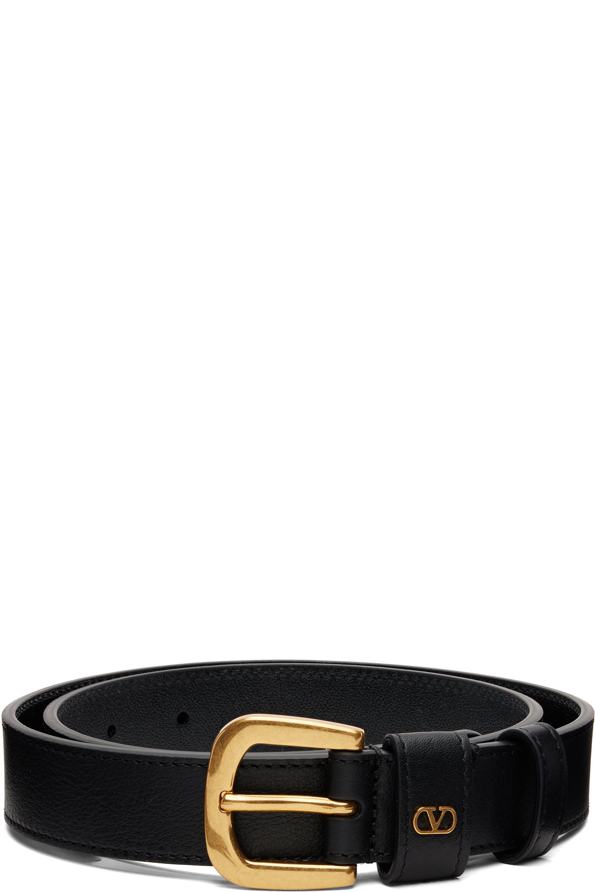 Valentino Garavani - Ceinture noire à logo en V