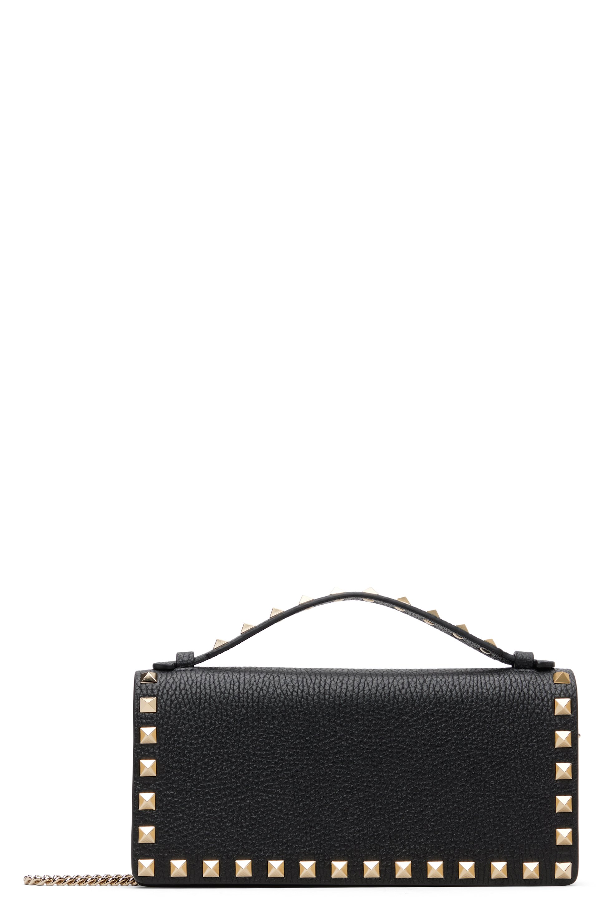 Valentino Garavani - Sac portefeuille noir à clous Rockstud
