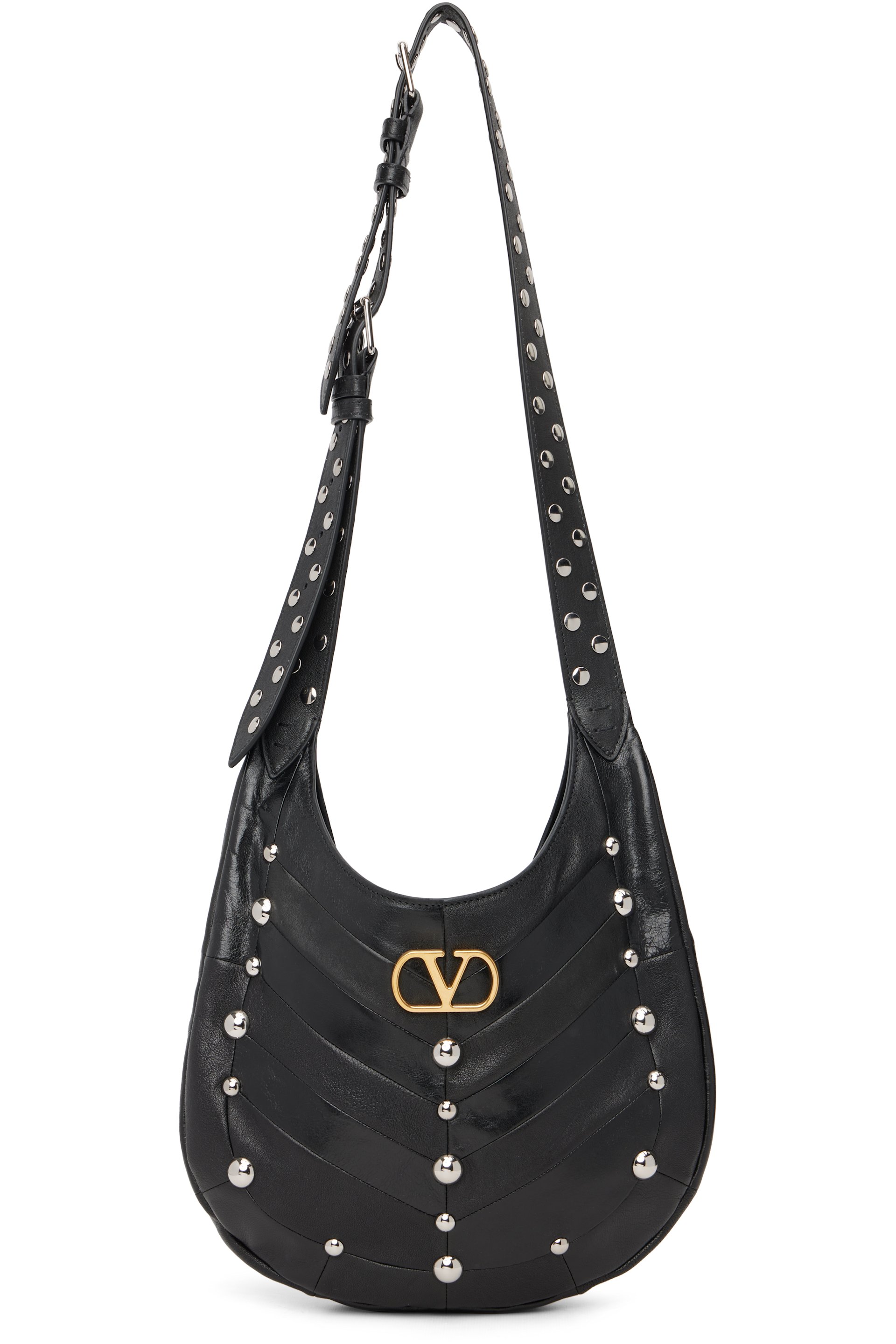 Valentino Garavani - Petit cabas Boho noir en cuir nappa