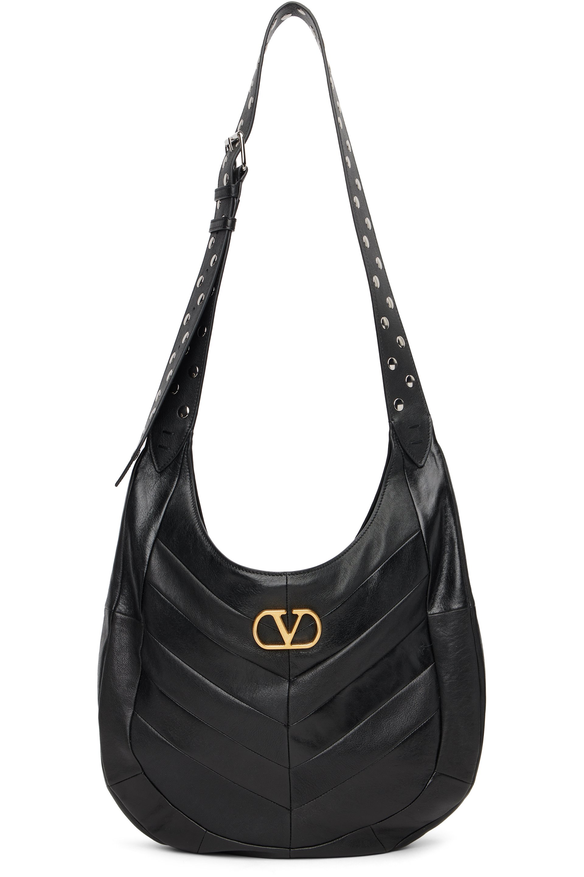 Valentino Garavani - Cabas Boho noir en cuir nappa