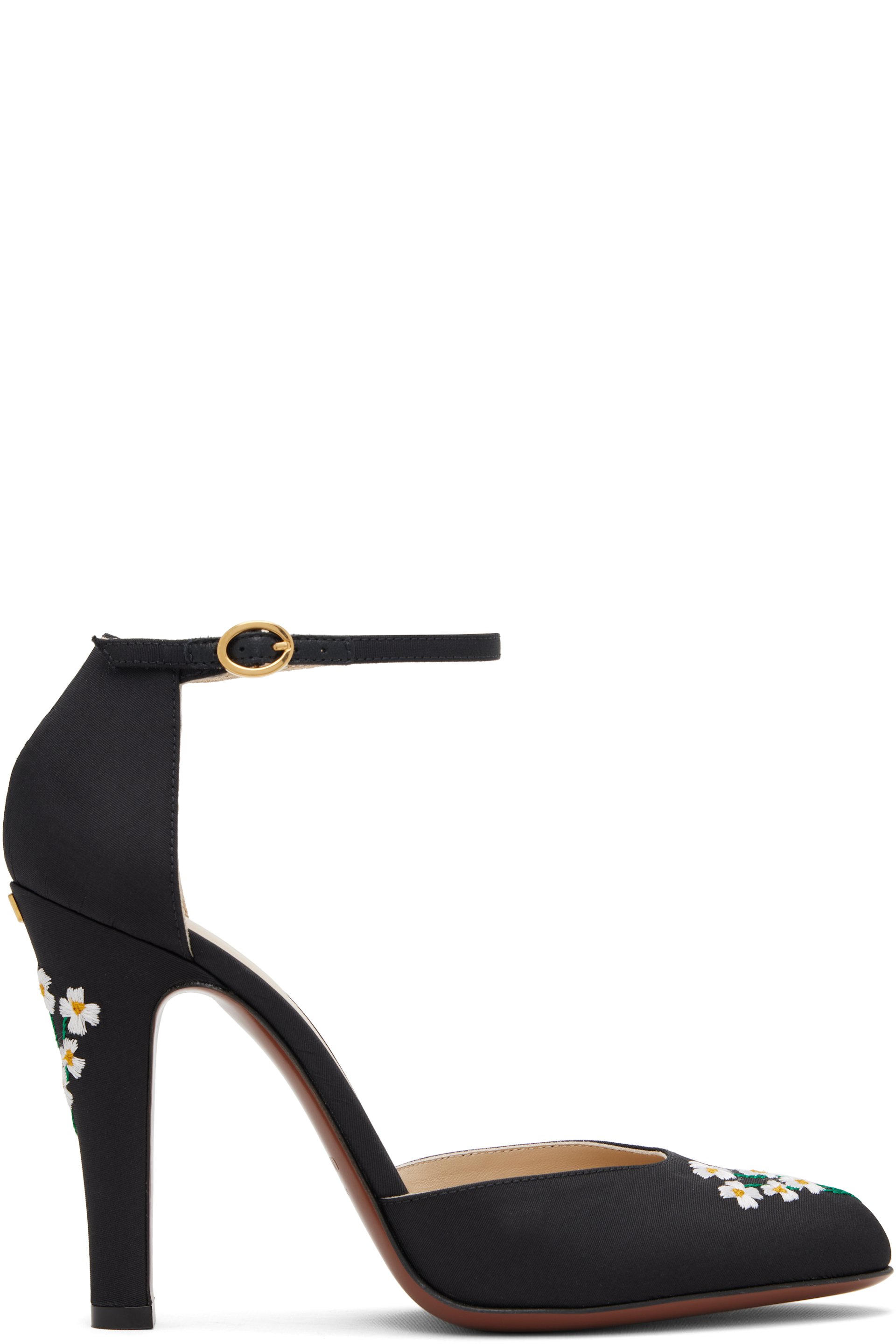 Valentino Garavani - Chaussures à talon Hi Dolly noires en faille