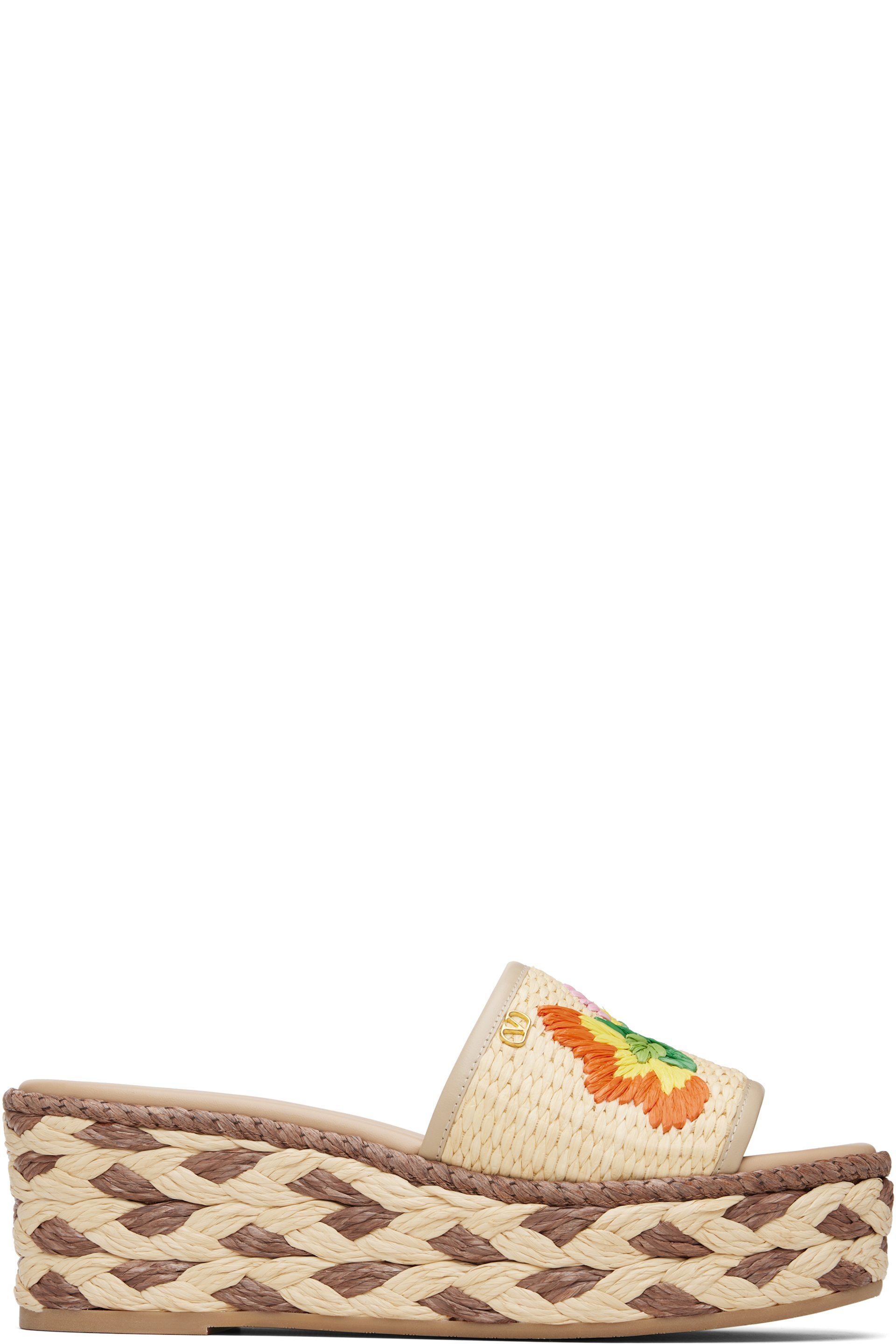 Valentino Garavani - Sandales à enfiler Espadrillas beiges
