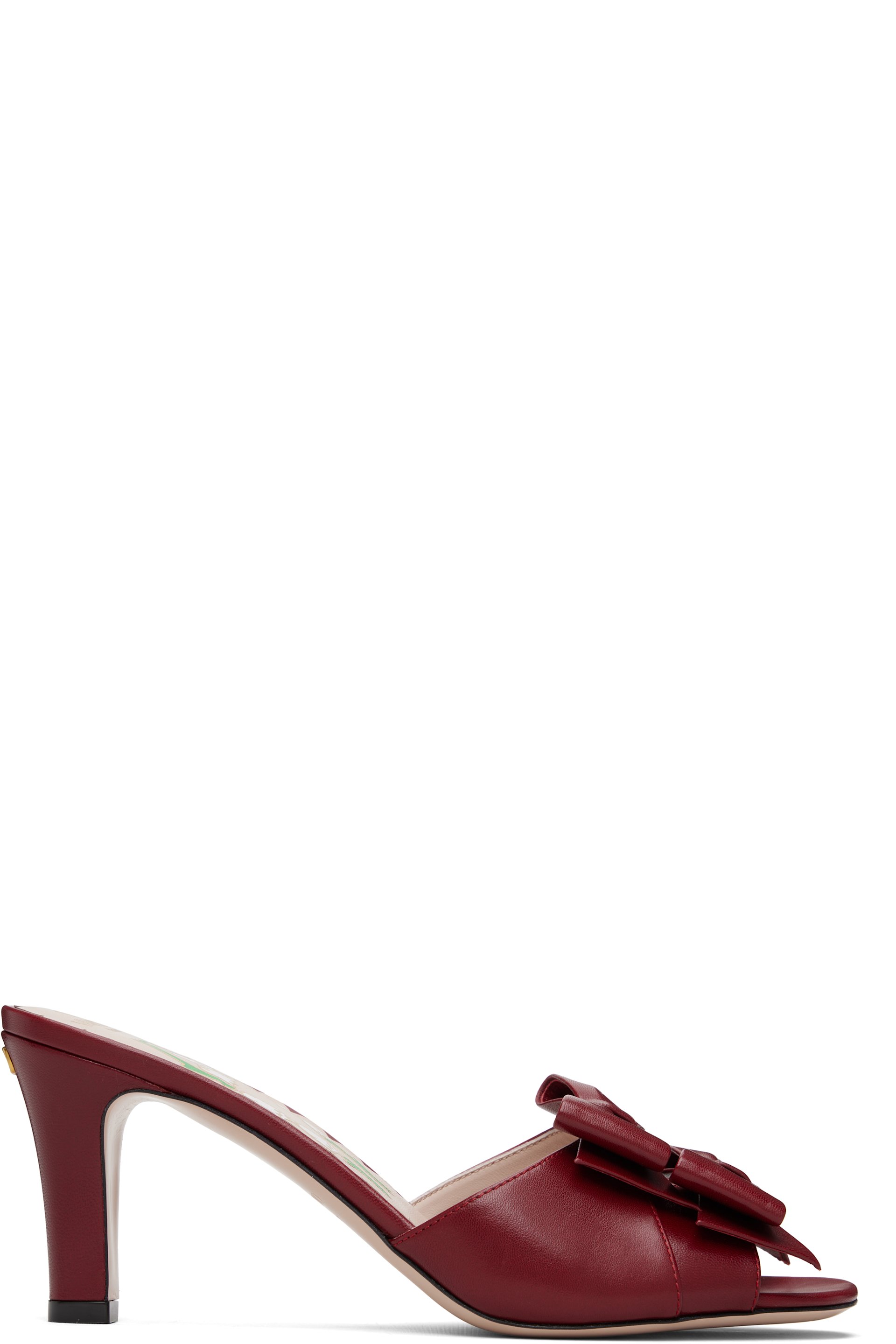 Valentino Garavani - Sandales à talon rouges en cuir à boucle