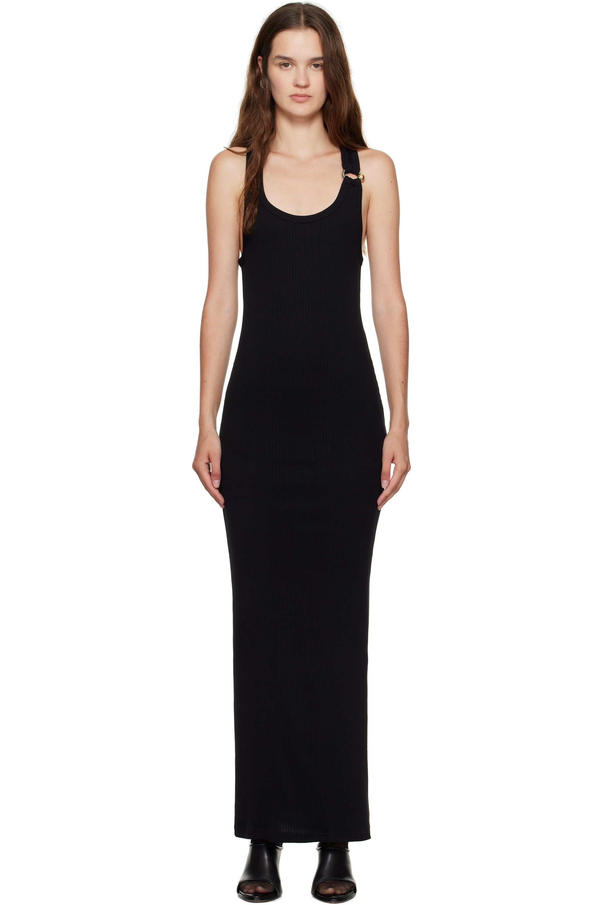 Jean Paul Gaultier - Black 'The Piercing' Maxi Dress