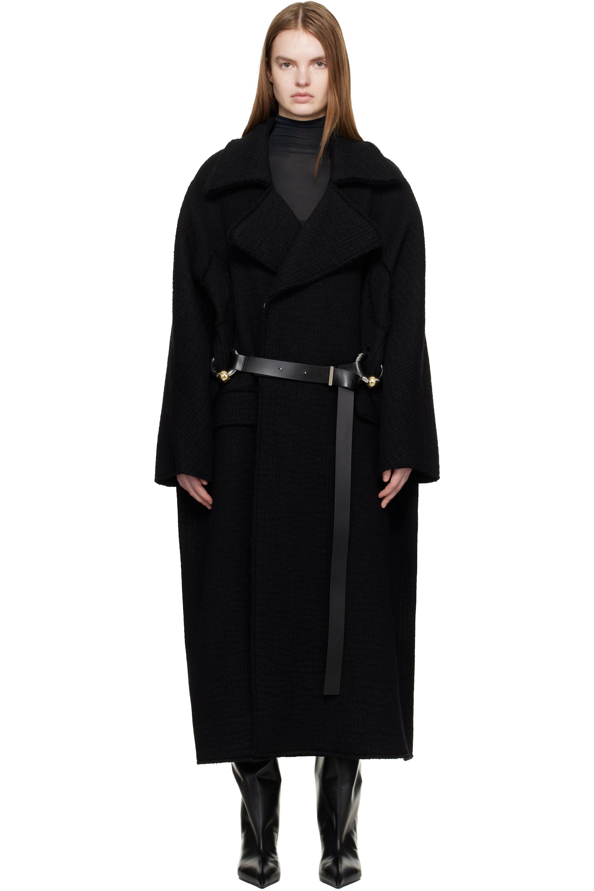 Jean Paul Gaultier: Black 'The Long Gaultier' Coat | SSENSE