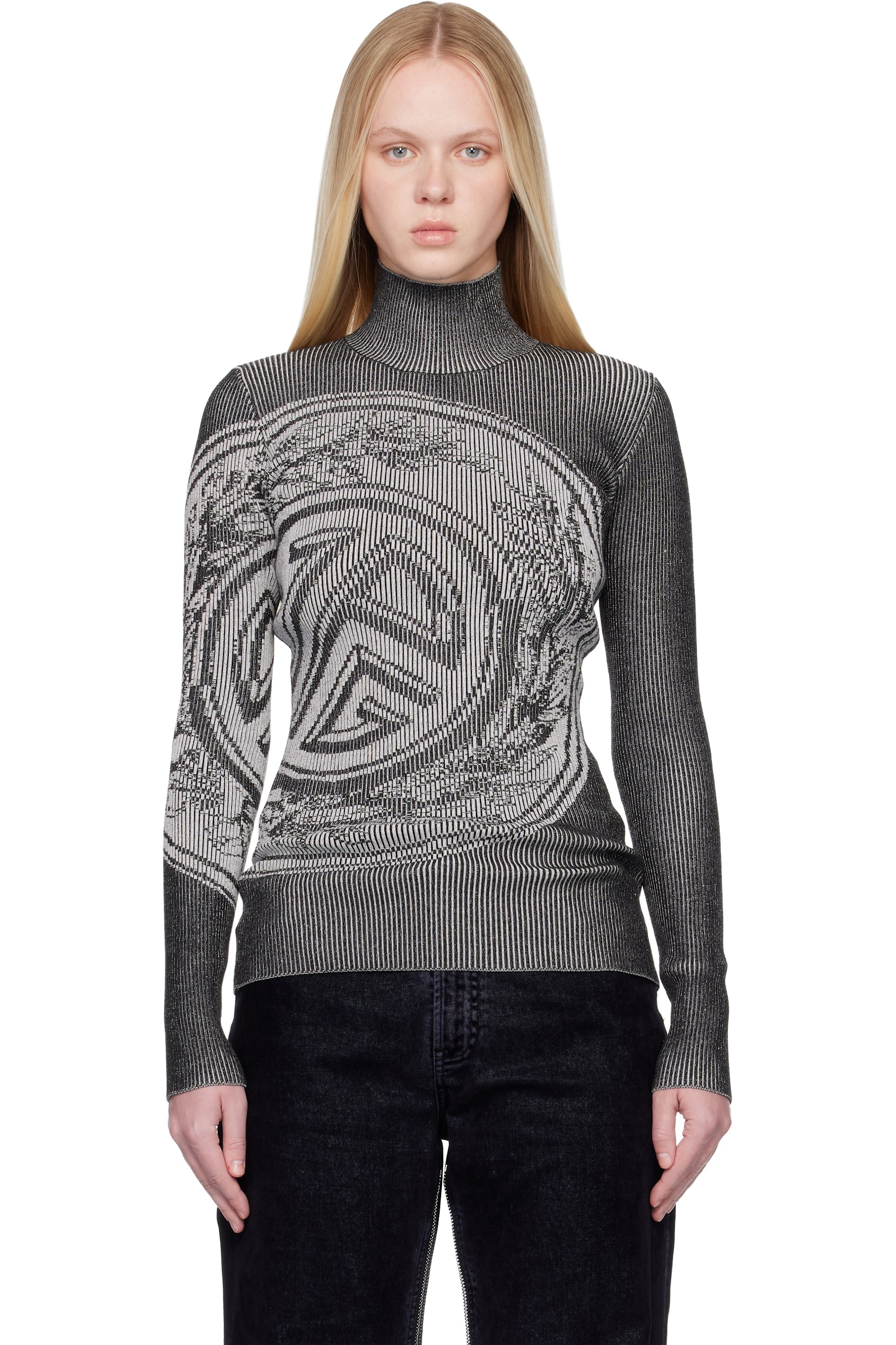 Jean Paul Gaultier - Gray 'The Laurel Stamp' Turtleneck