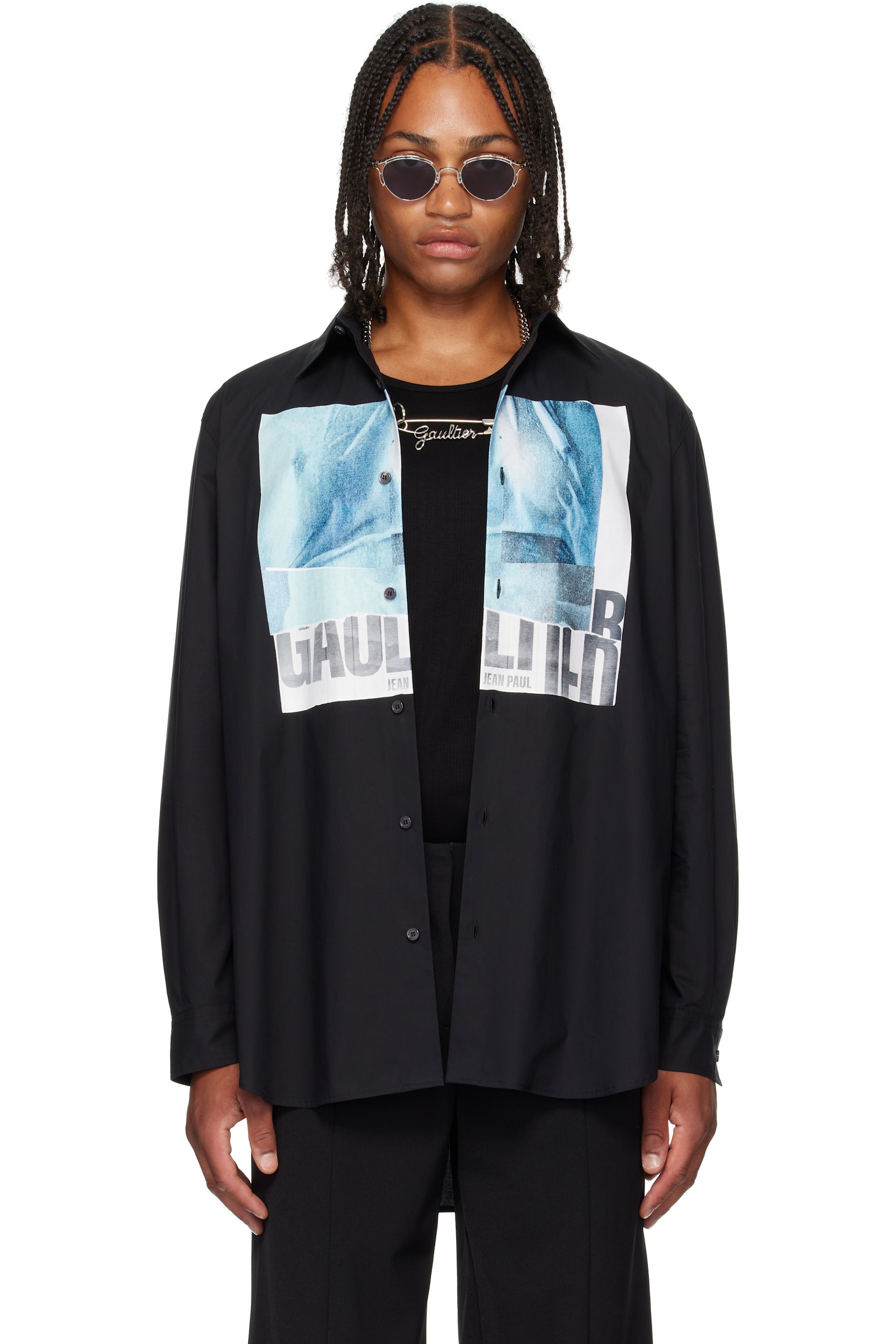 Jean Paul Gaultier - 黑色 The Oversized Water 衬衫