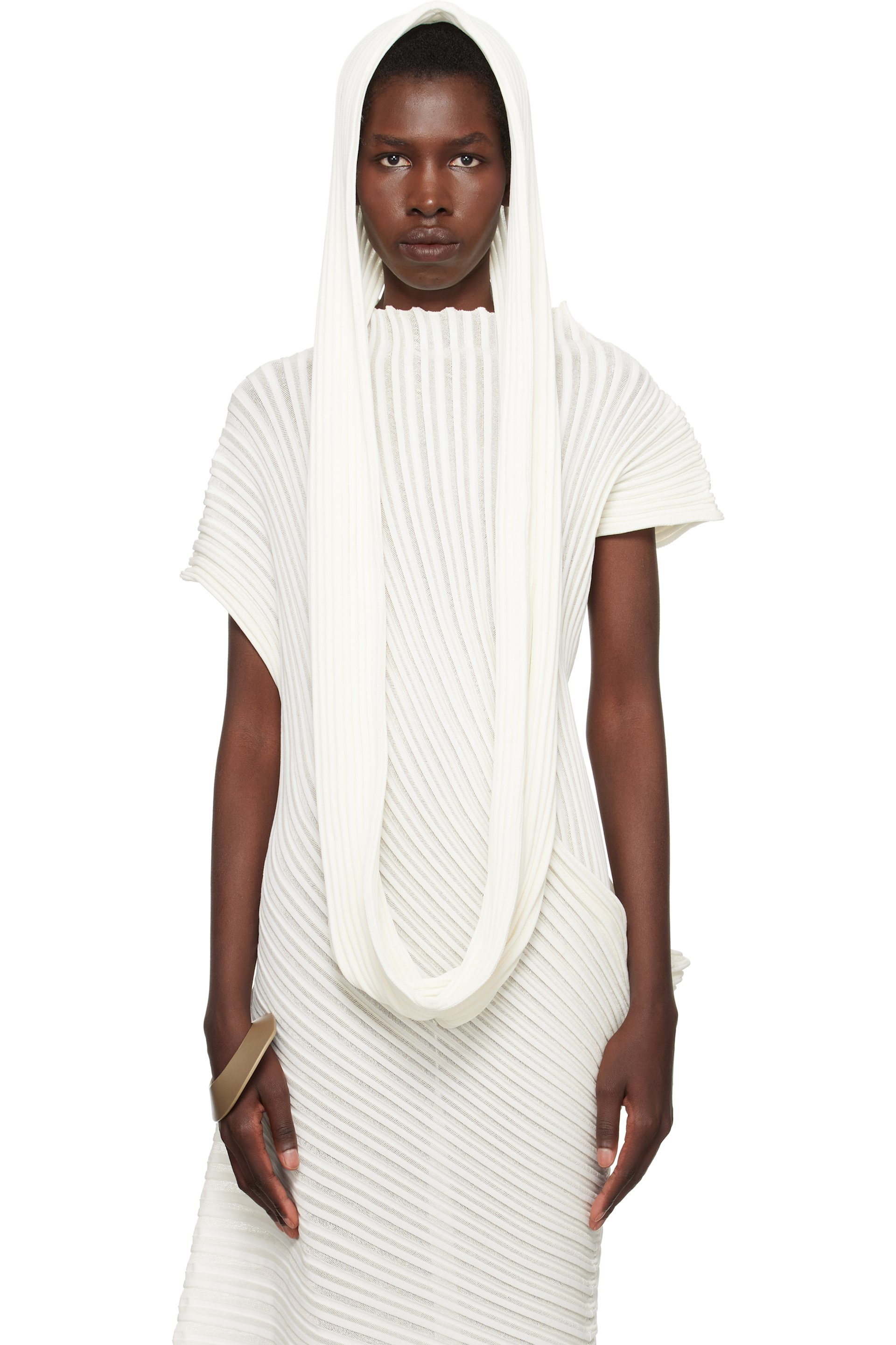 ISSEY MIYAKE: SSENSE Exclusive Bridal Capsule Stream Scarf