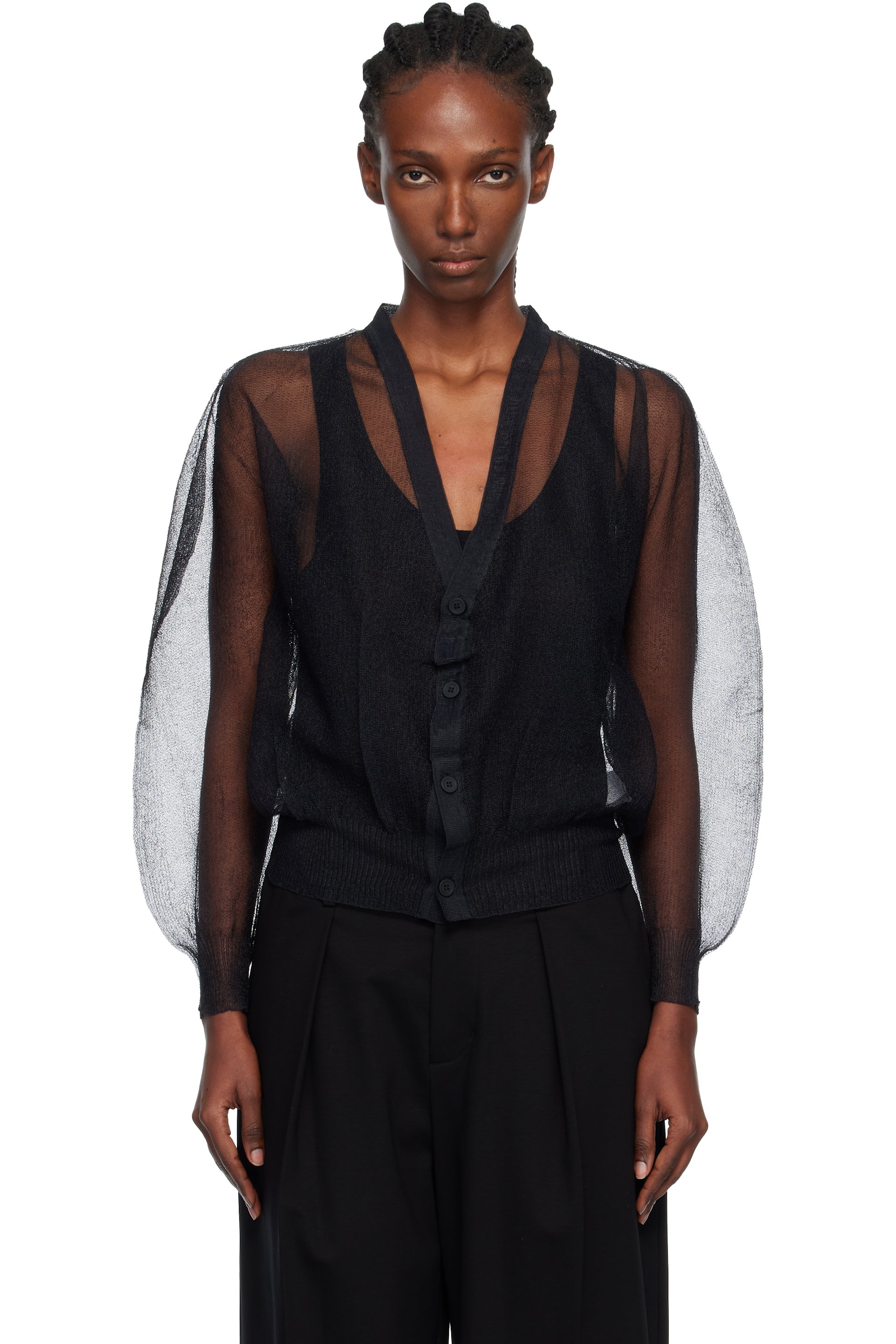 ISSEY MIYAKE - Black Encase Cardigan