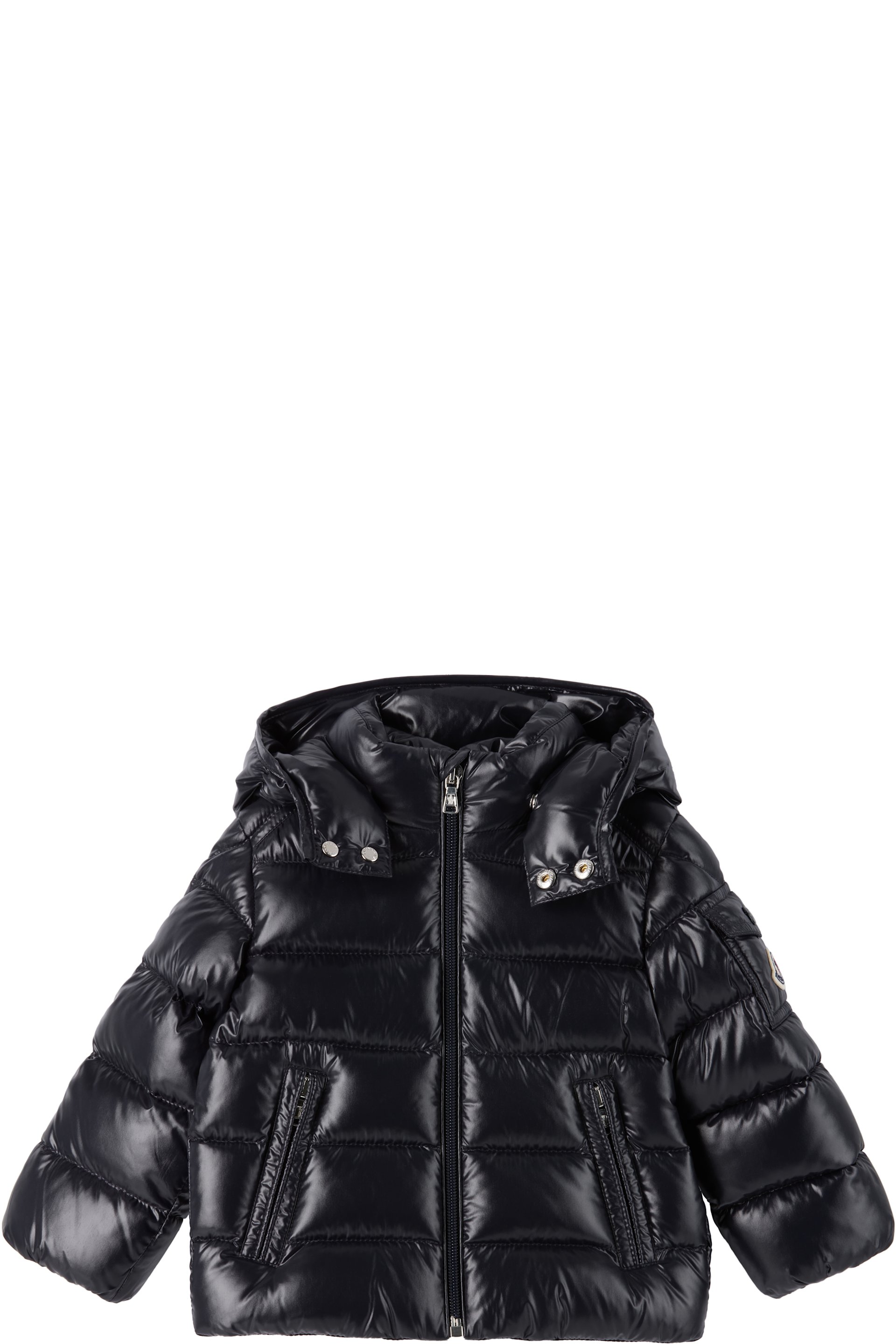 Moncler Enfant: Baby Navy Maya Hooded Down Jacket | SSENSE