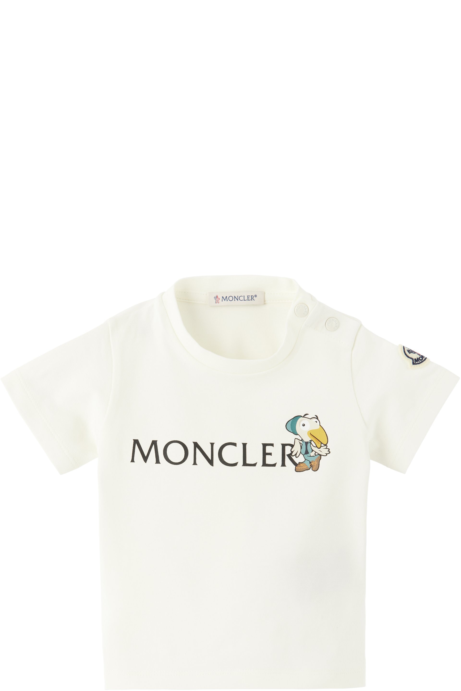 Moncler Enfant - Baby White Duck Logo T-shirt
