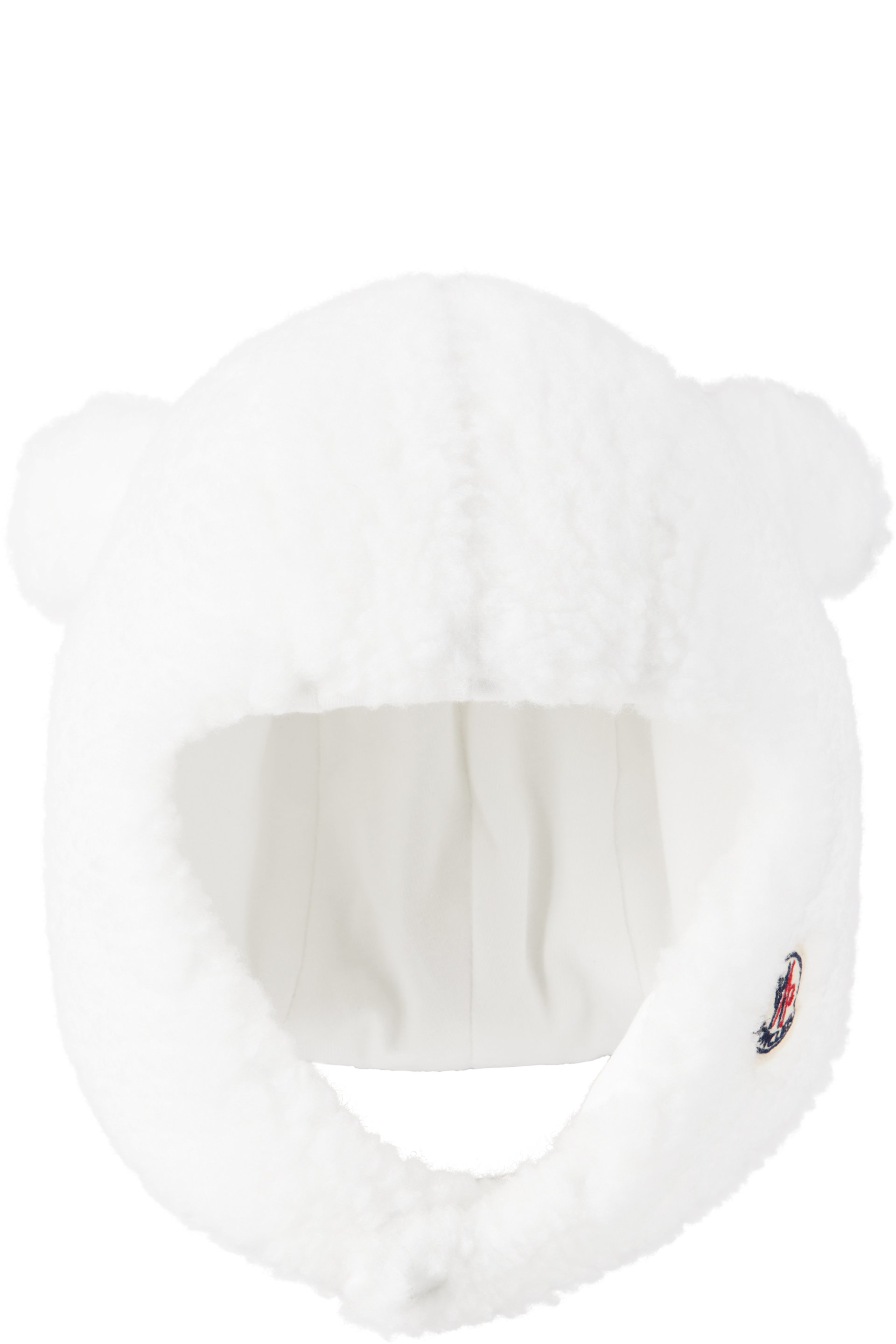 Moncler Enfant - 白色 Teddy 婴儿遮耳帽