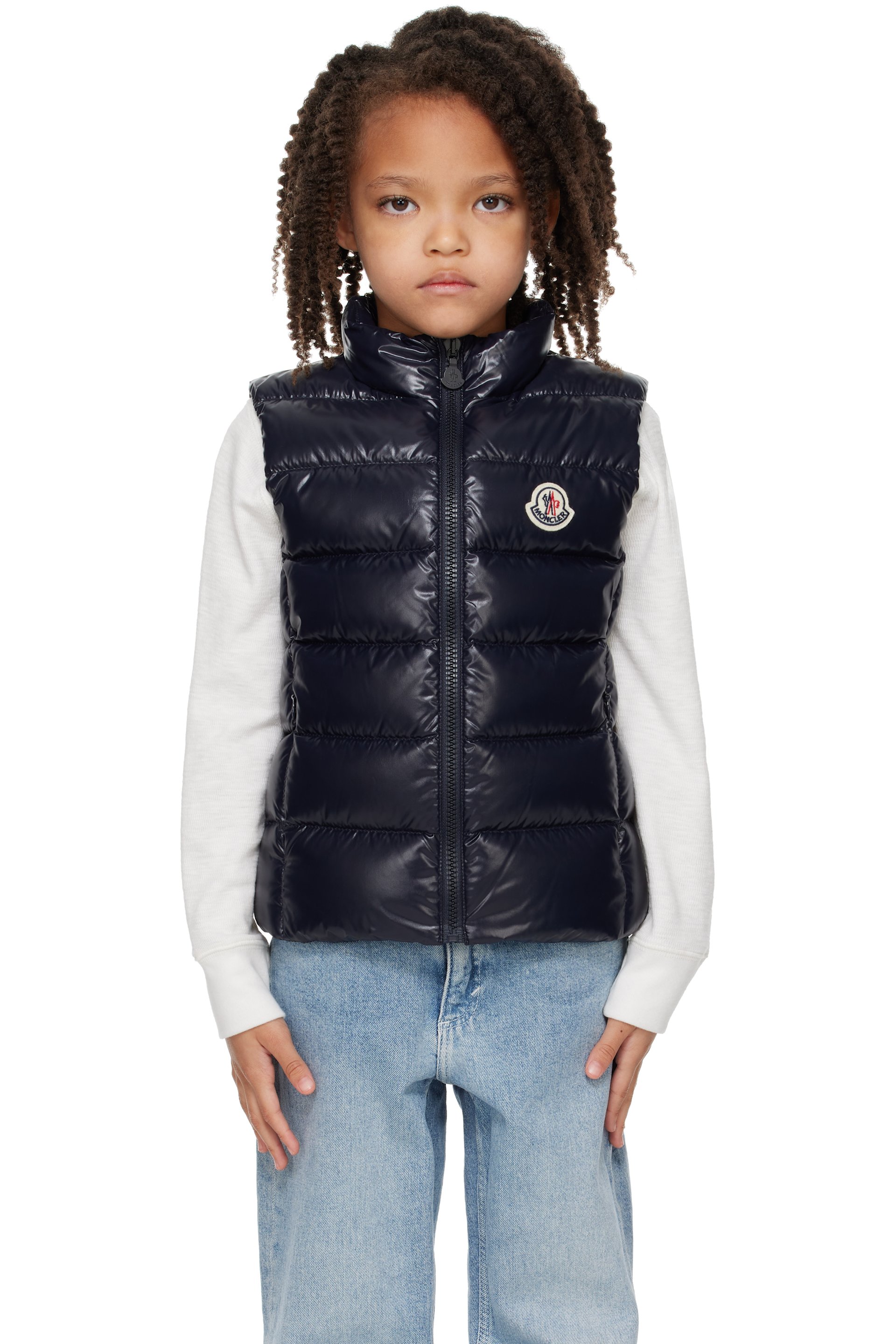 Moncler Enfant - 海军蓝 Ghany 儿童羽绒马甲