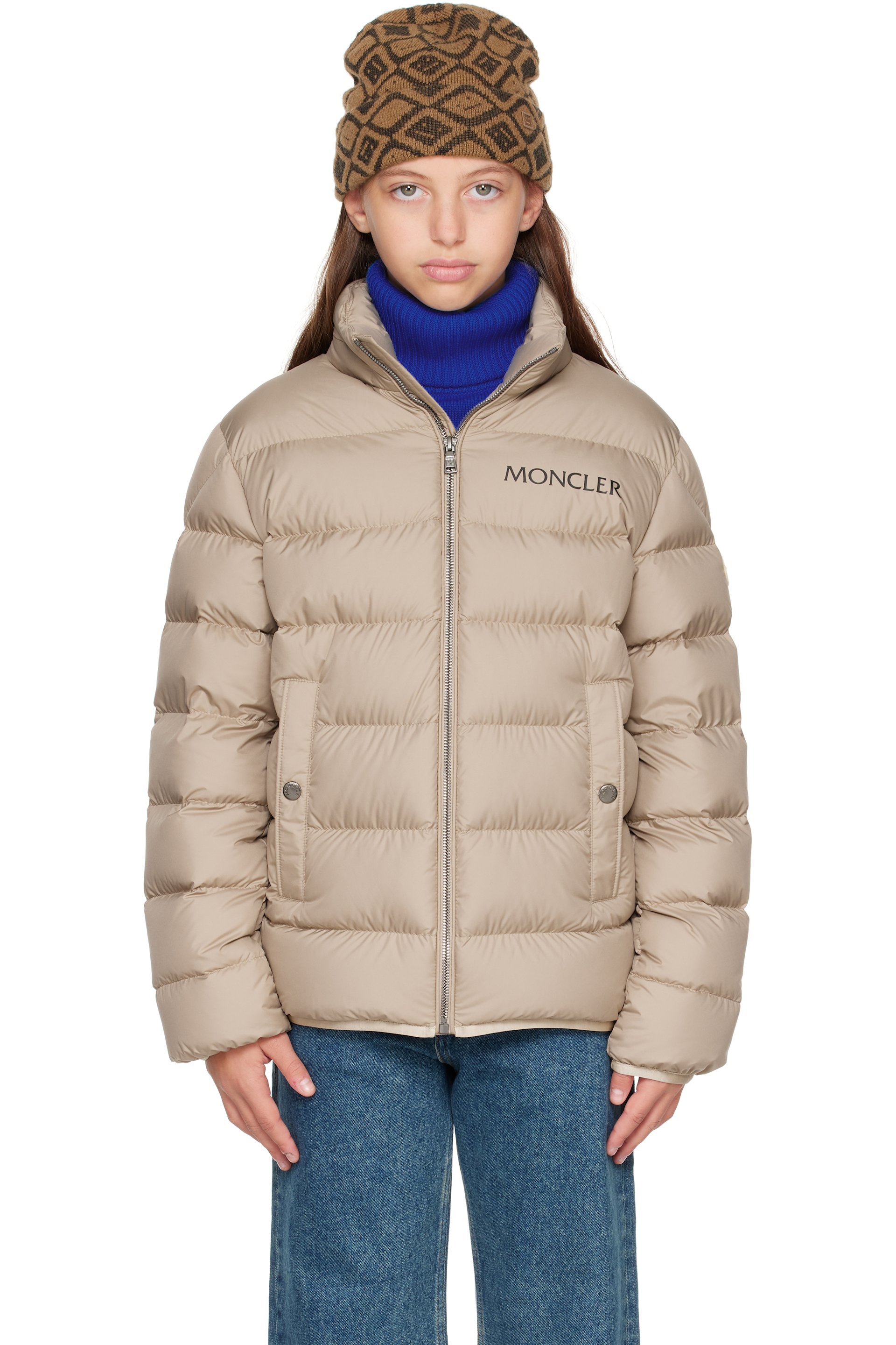 Moncler Enfant - 驼色 Bajan Hooded 儿童羽绒夹克