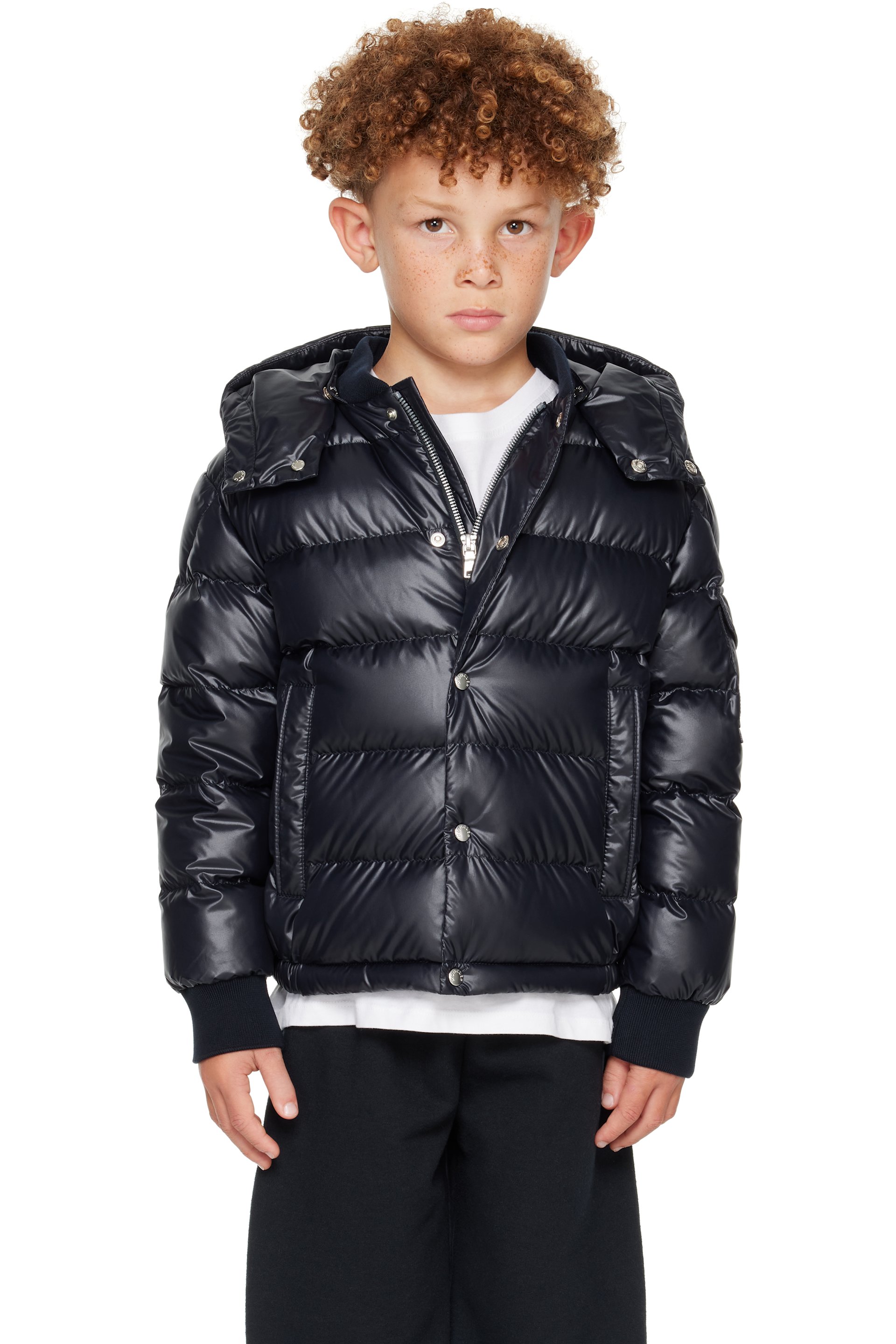 Moncler Enfant - 海军蓝 Manaem Hooded 儿童羽绒夹克