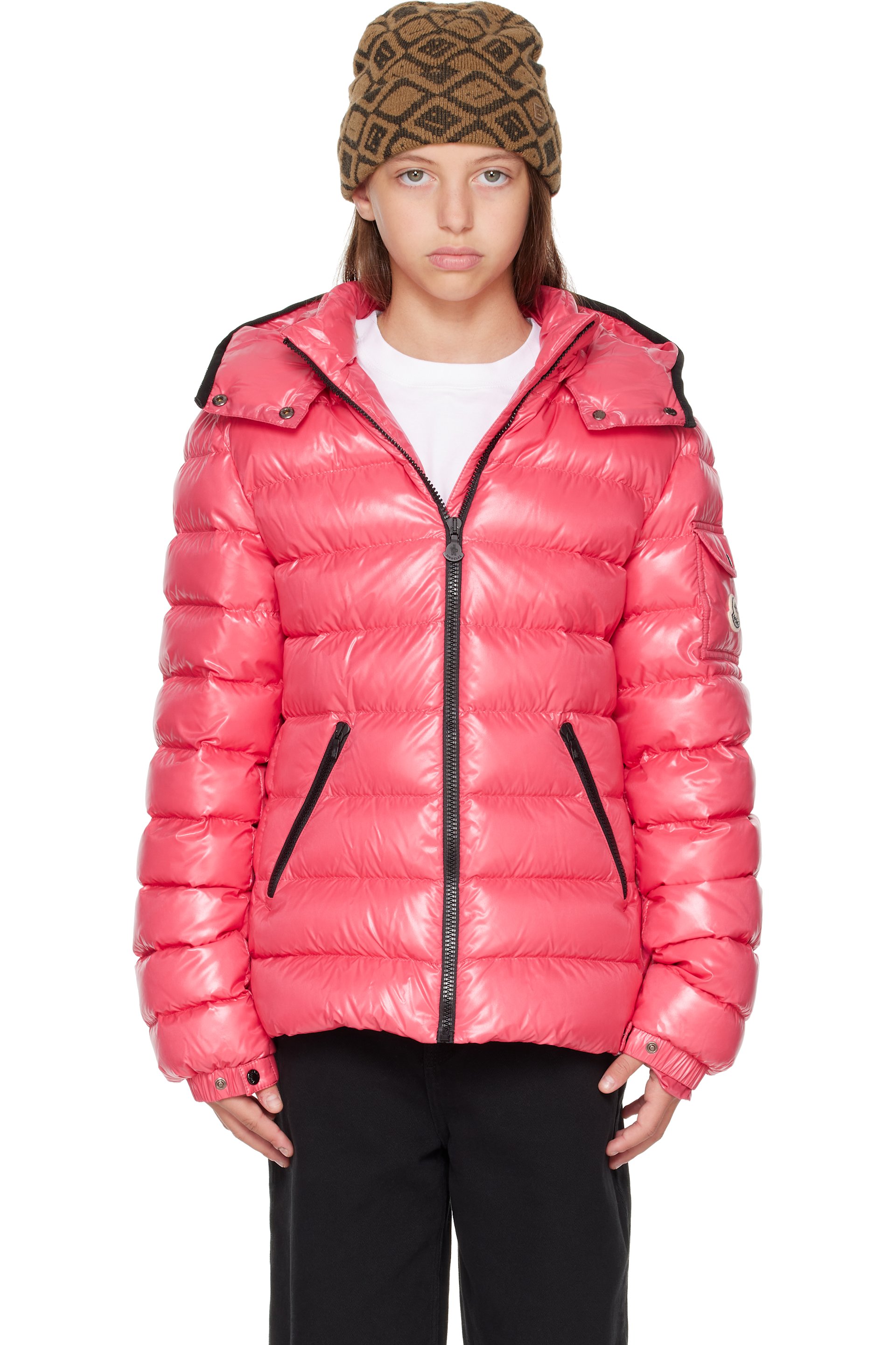 Moncler Enfant - 粉色 Bady Hooded 儿童羽绒夹克