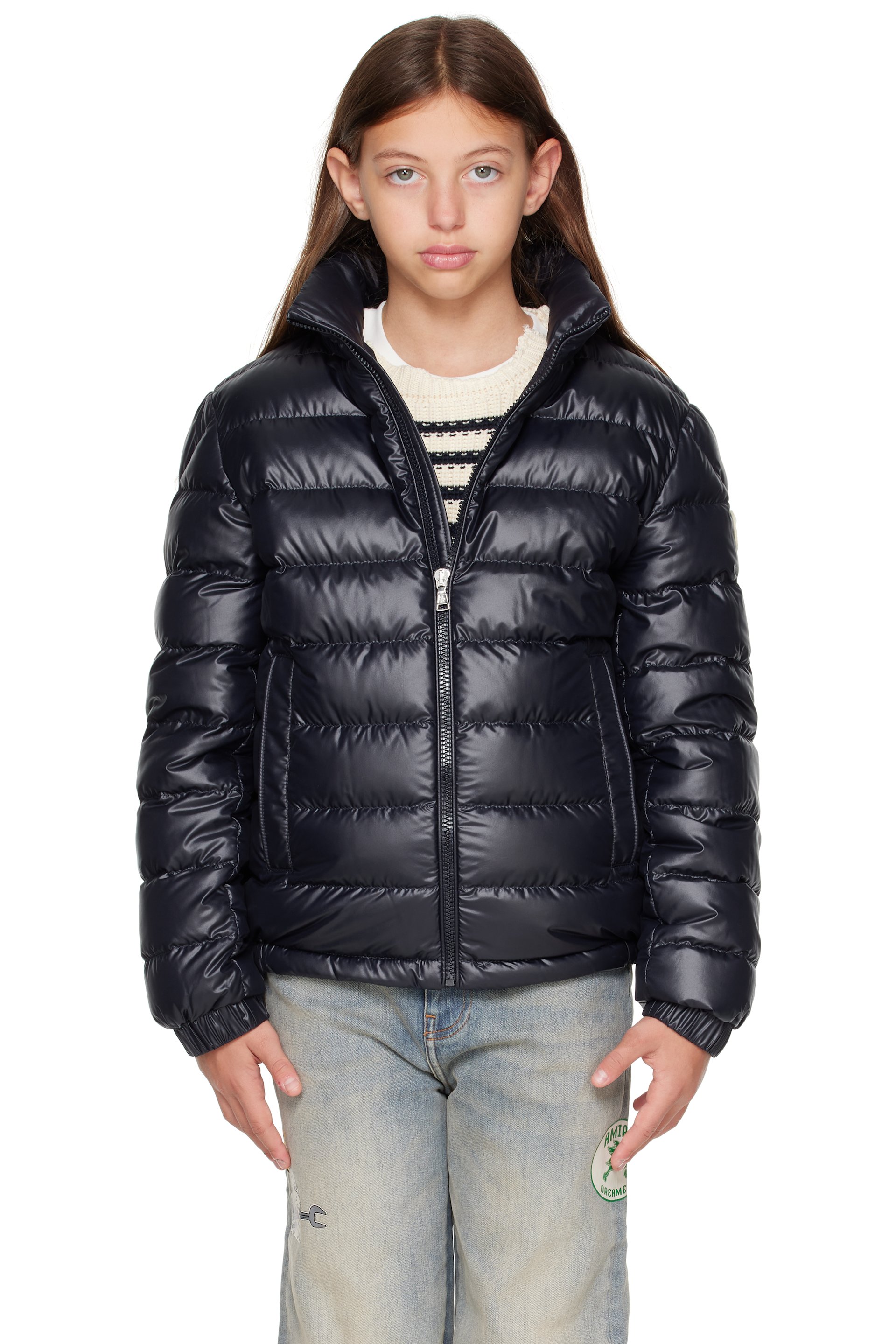 Moncler Enfant - 海军蓝 Brendann Hooded 儿童羽绒夹克