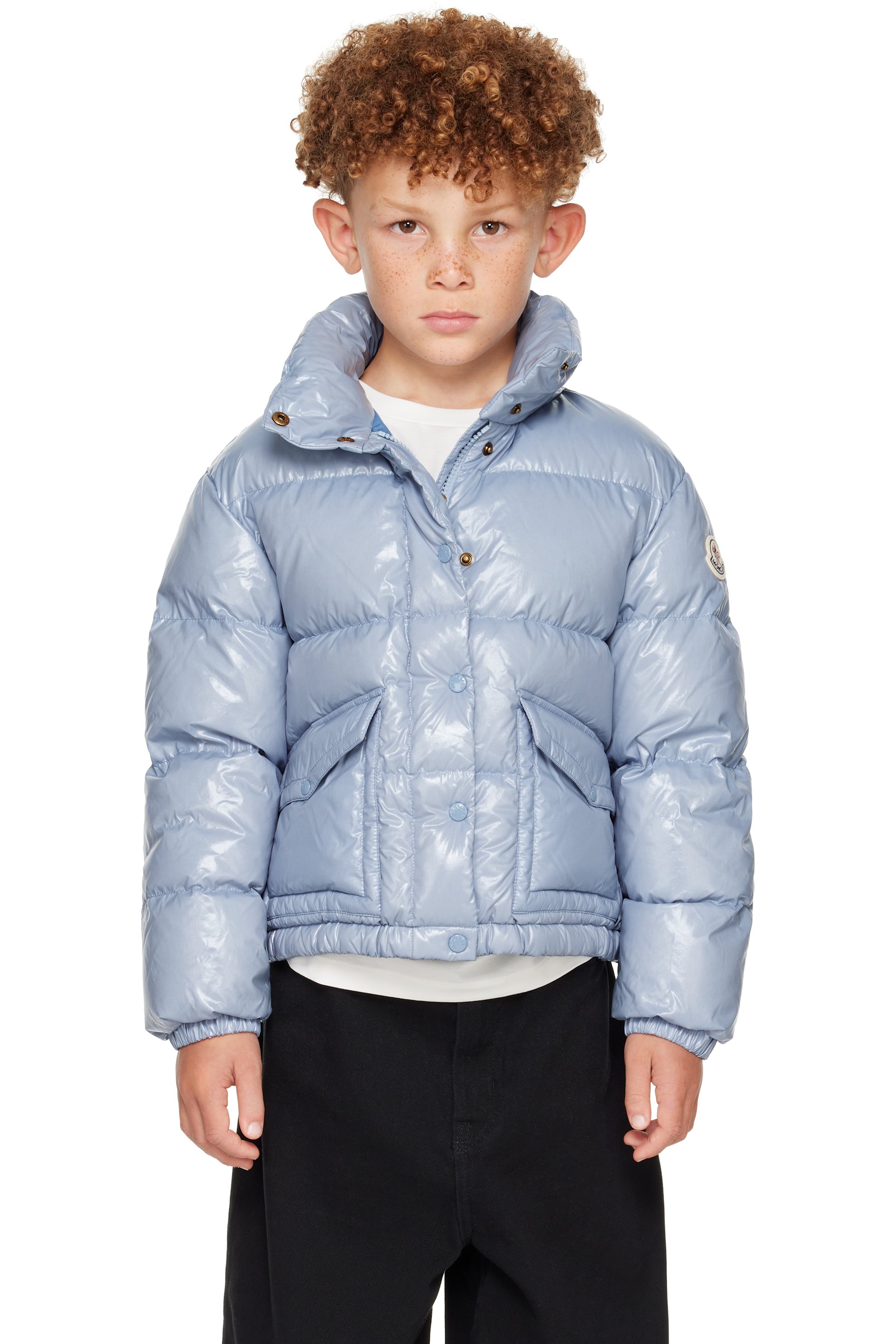 Moncler Enfant - 蓝色 Puivert 儿童羽绒夹克