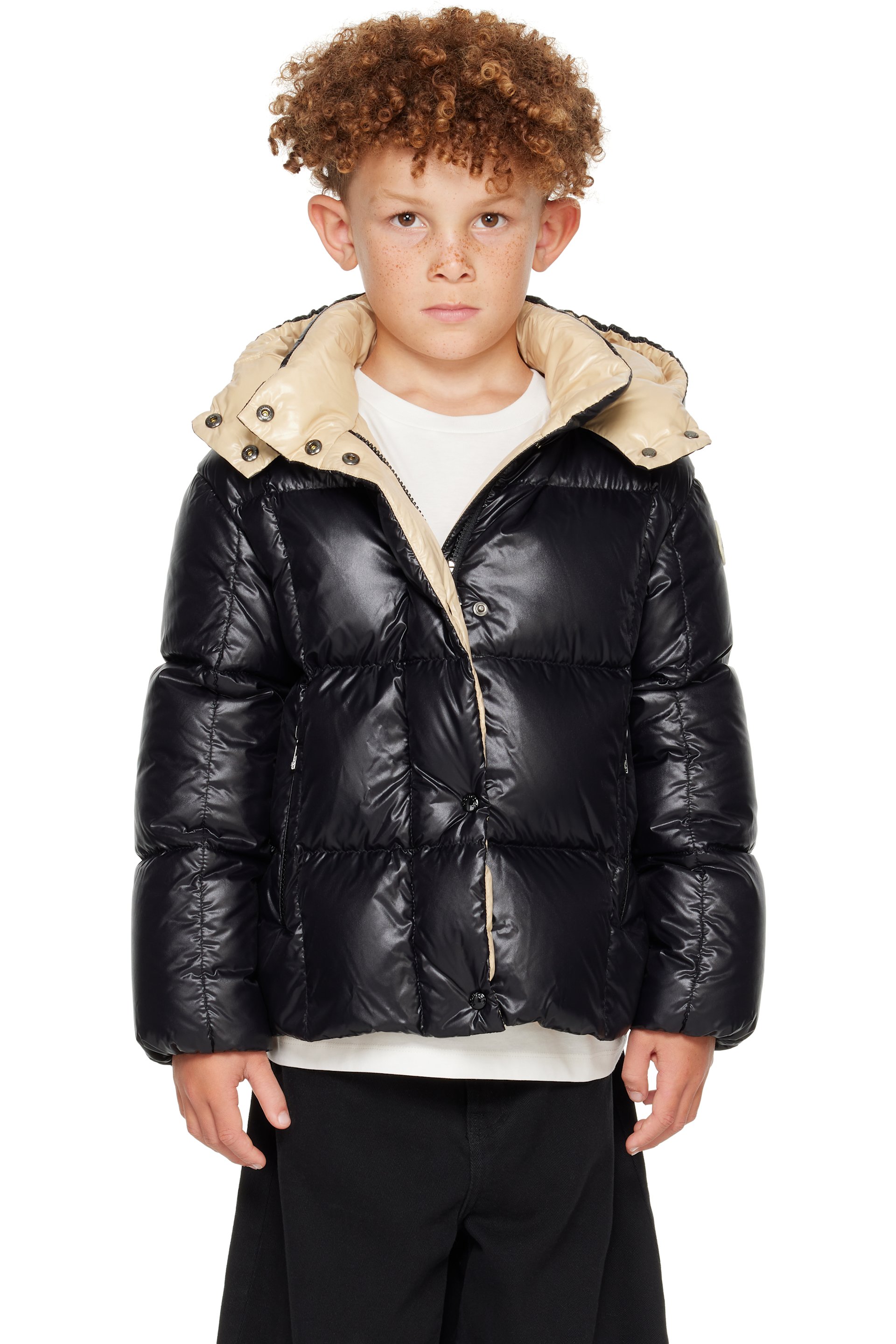 Moncler Enfant - 黑色 Parana Hooded 儿童羽绒夹克