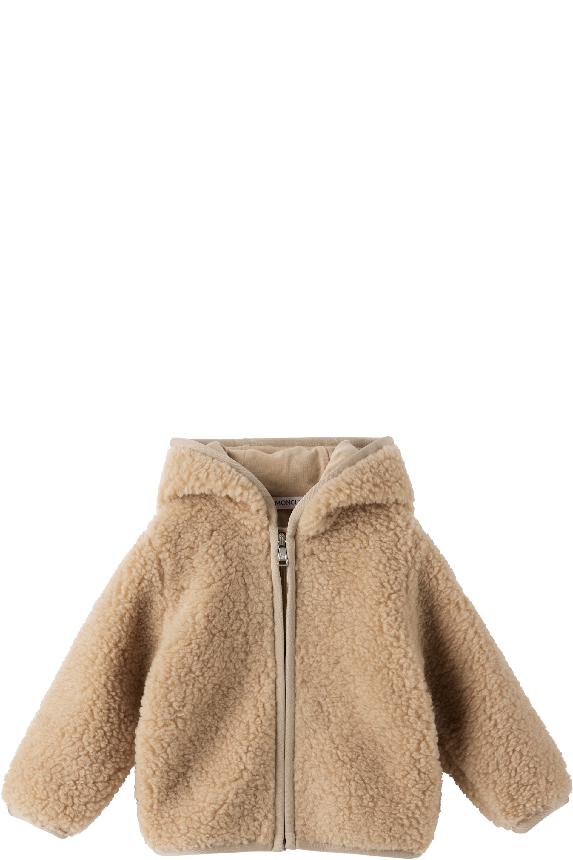 Moncler Enfant ベビー｜ベージュ Teddy ジップアップフーディ