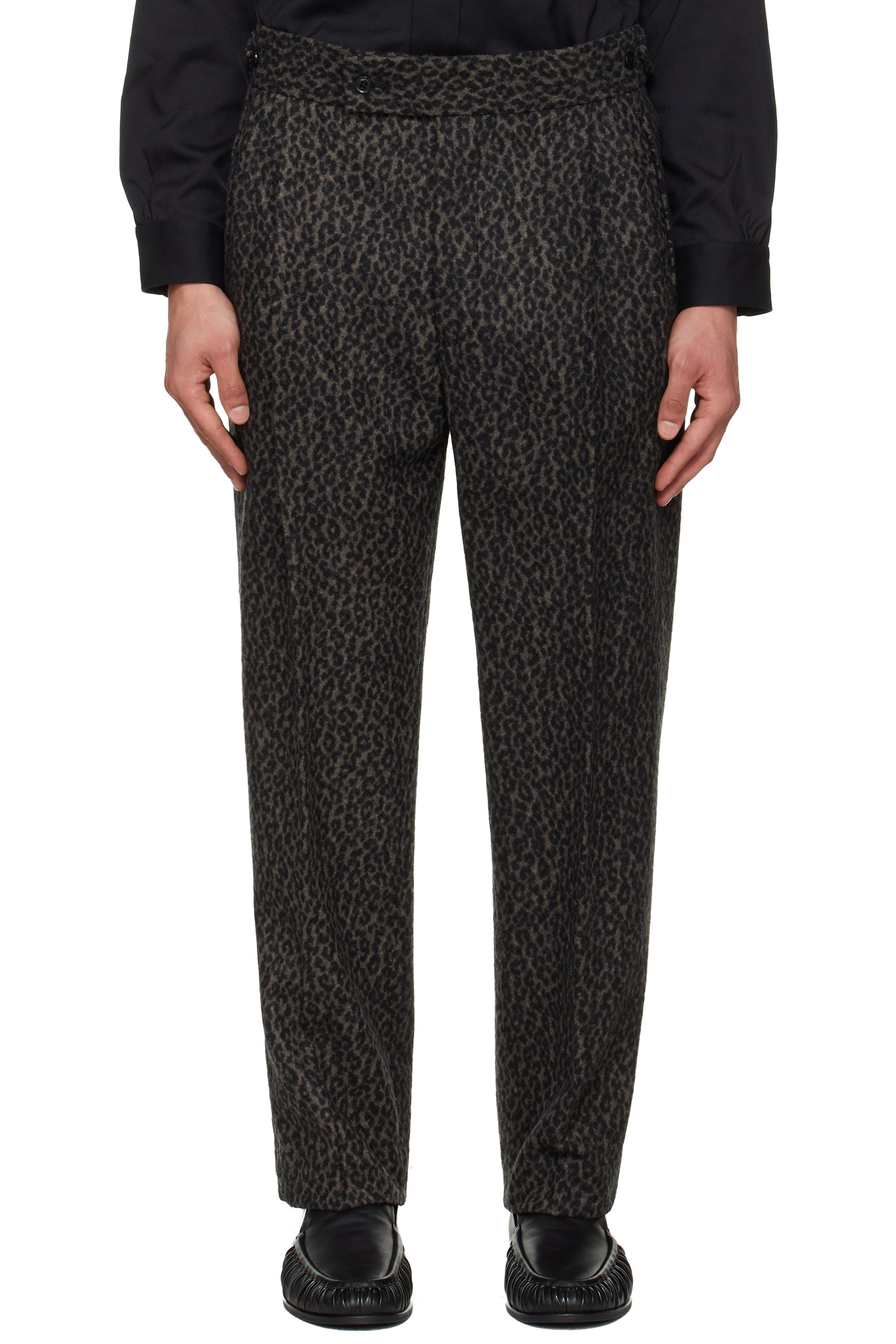 NEEDLES: Gray Side Tab Tucked Trousers | SSENSE