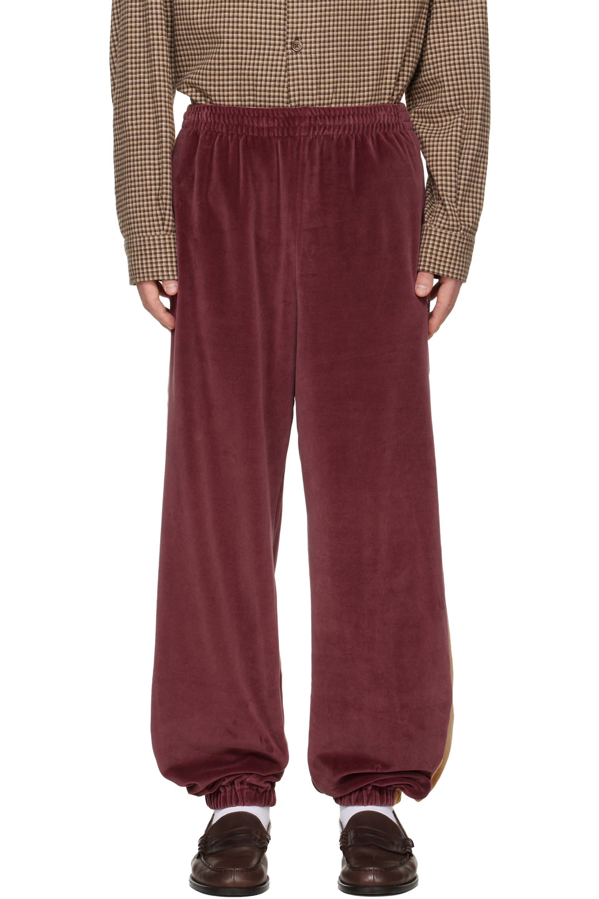 NEEDLES - Burgundy Side Line Sweatpants