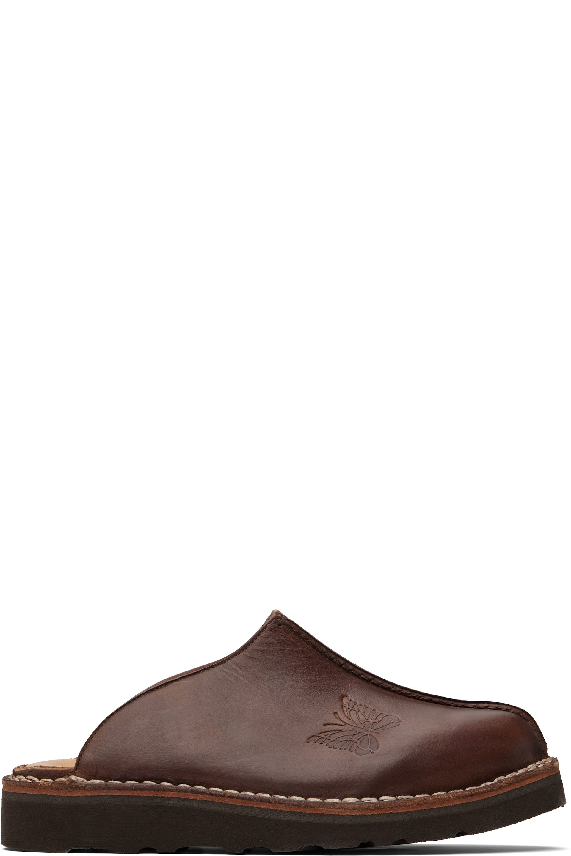 NEEDLES - Brown Papillon Embossed Mountain Slip-In Loafers