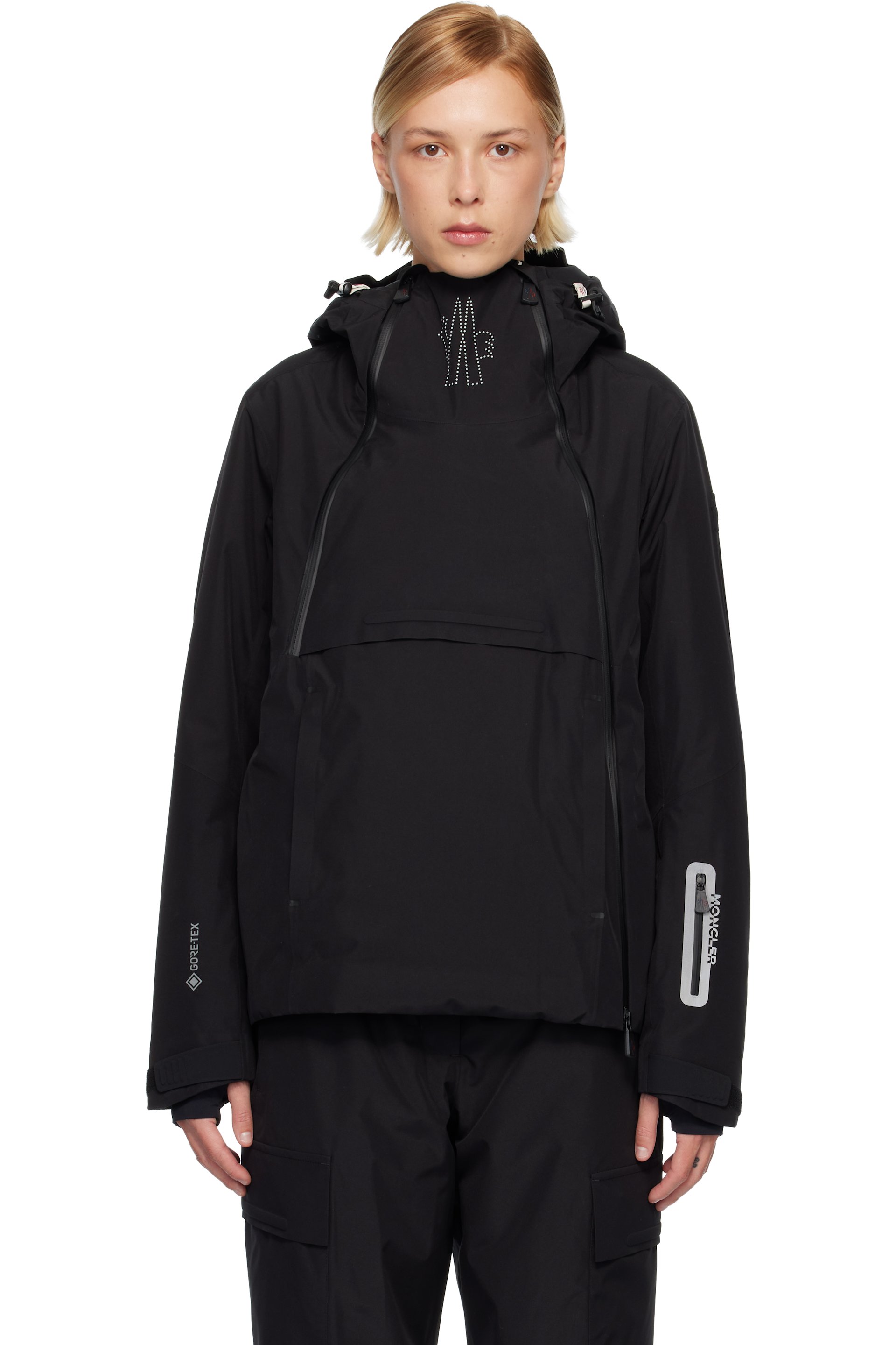 Moncler Grenoble: Black Ampay GORE-TEX Hooded Padded Ski Down