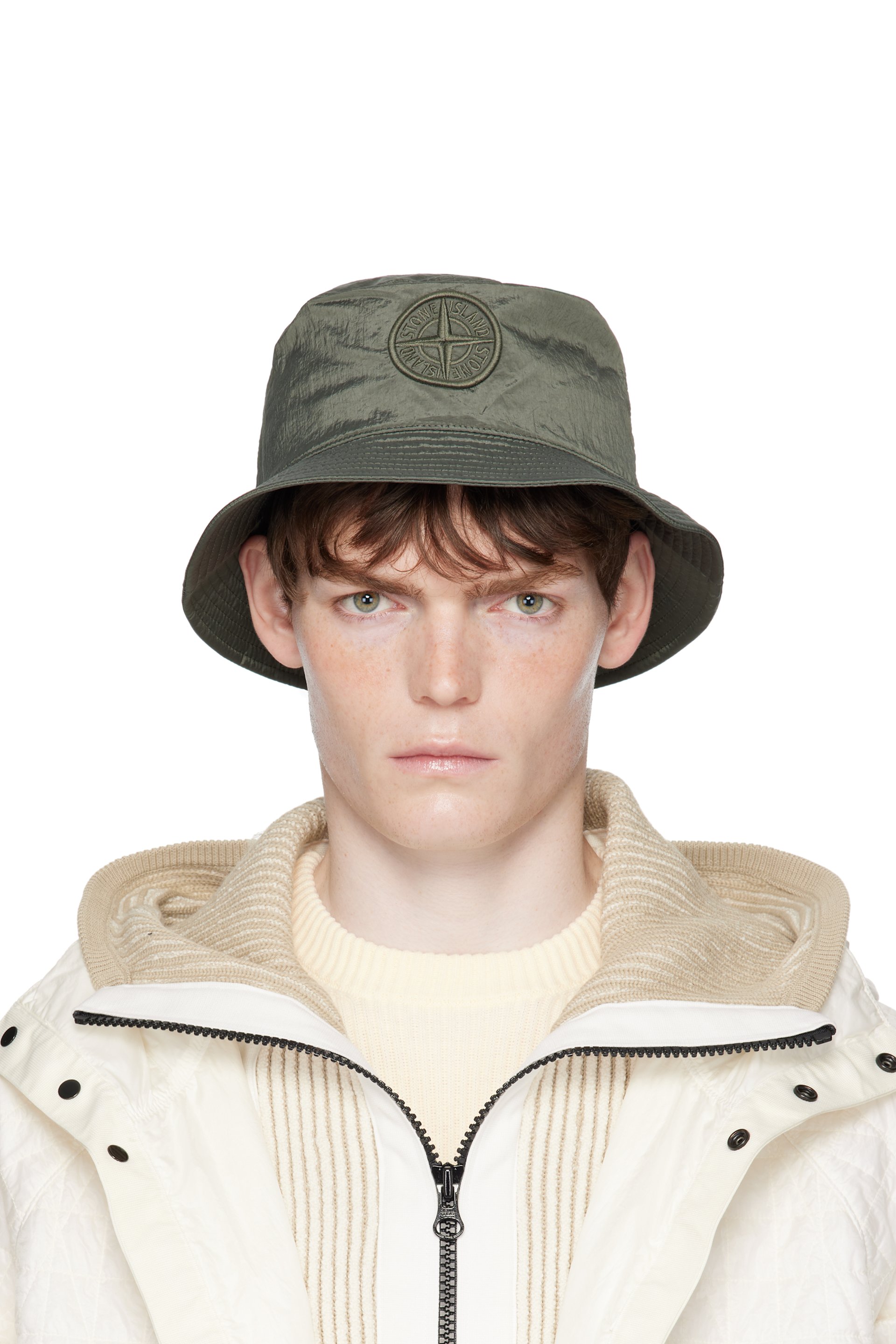 Stone Island - Khaki 9100012 Nylon Metal ECONYL Bucket Hat