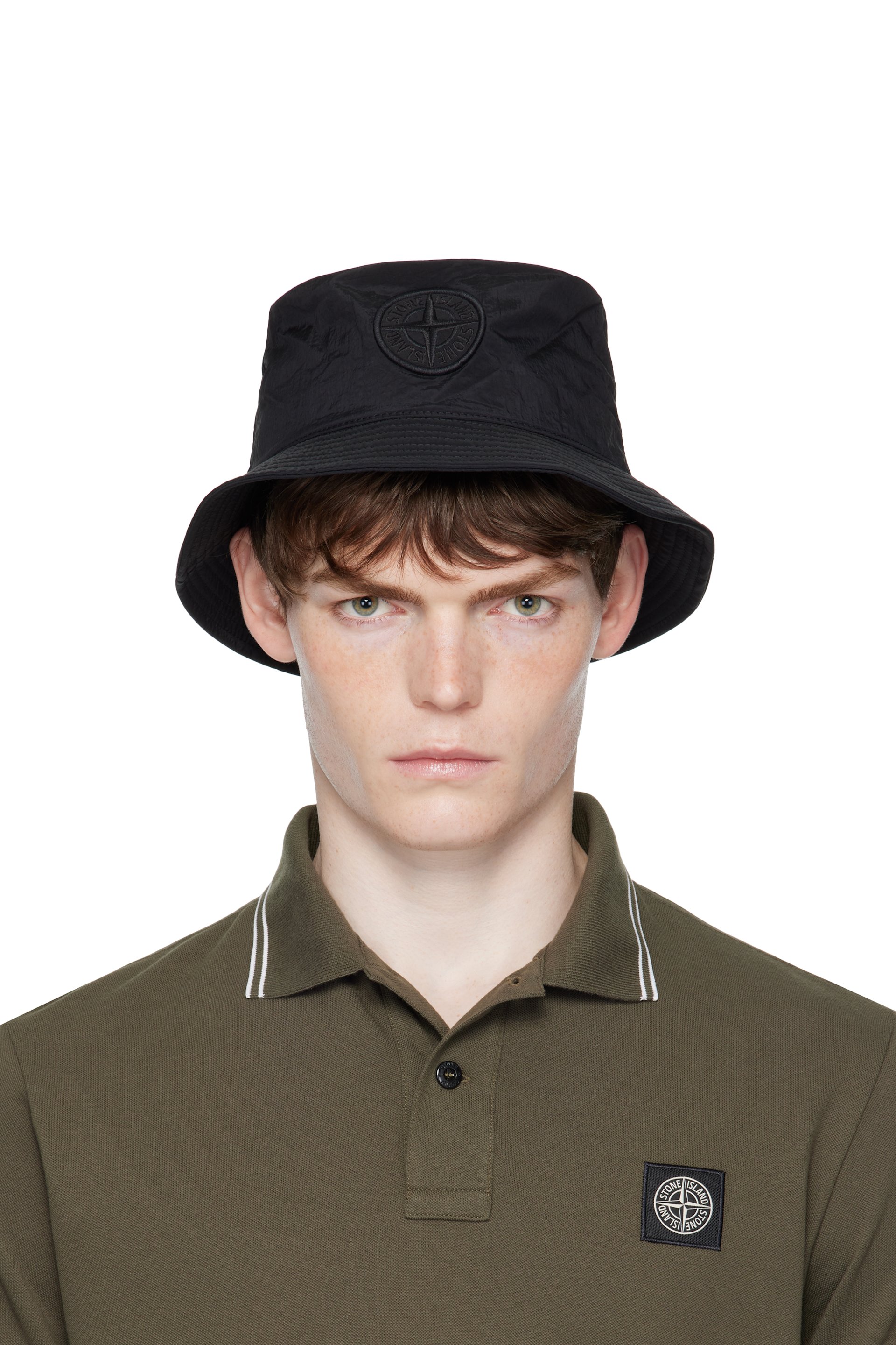 Stone Island - Black 9100012 Nylon Metal ECONYL Bucket Hat