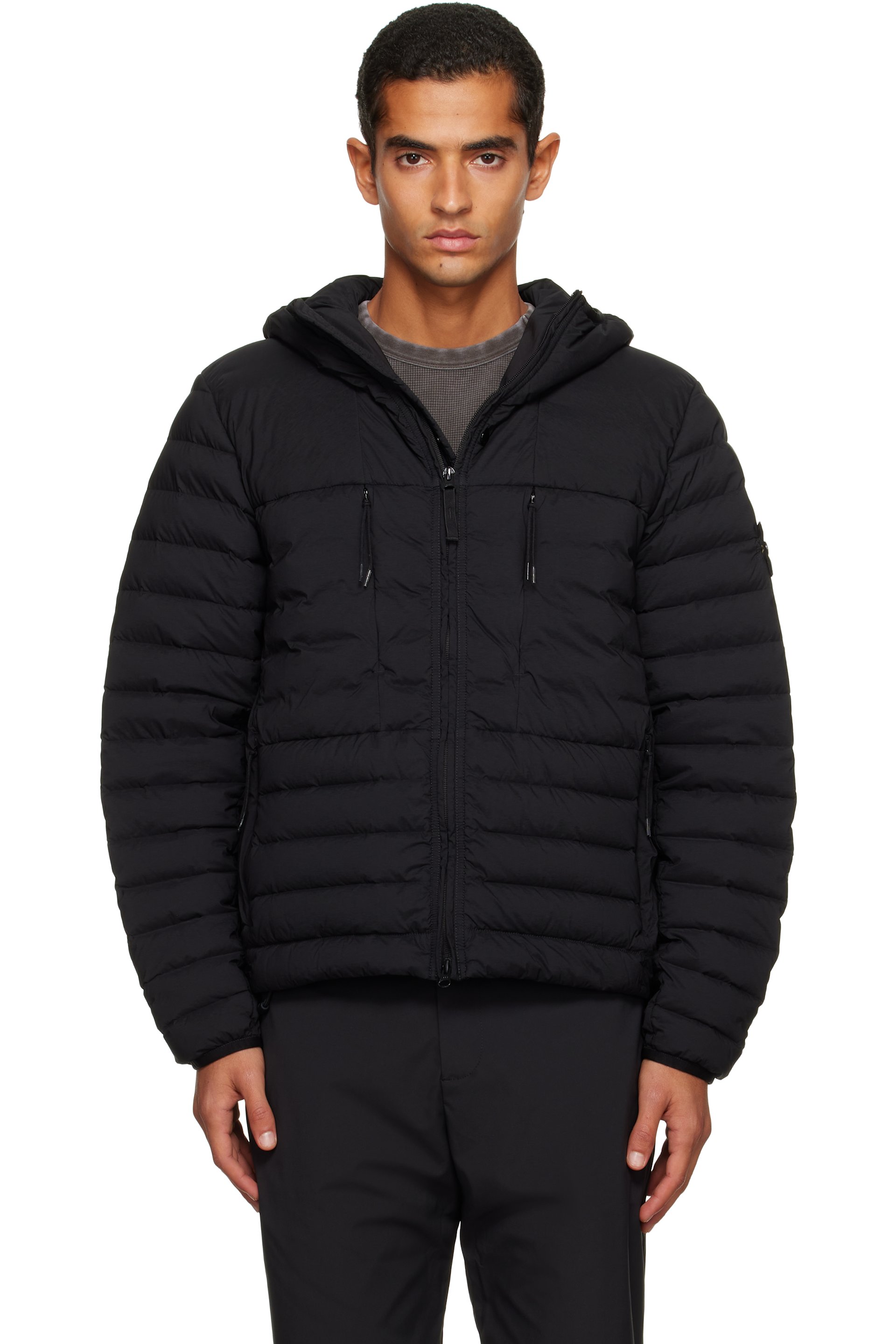 Stone Island - Black 4100020 Seamless Tunnel Nylon Down-TC Jacket