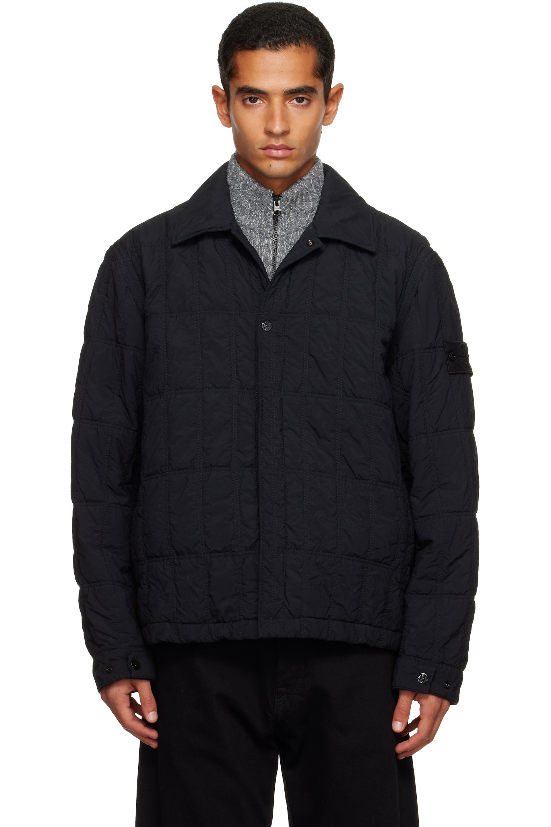 Stone Island - Black 4100099 Nylon Smerigliato Jacket