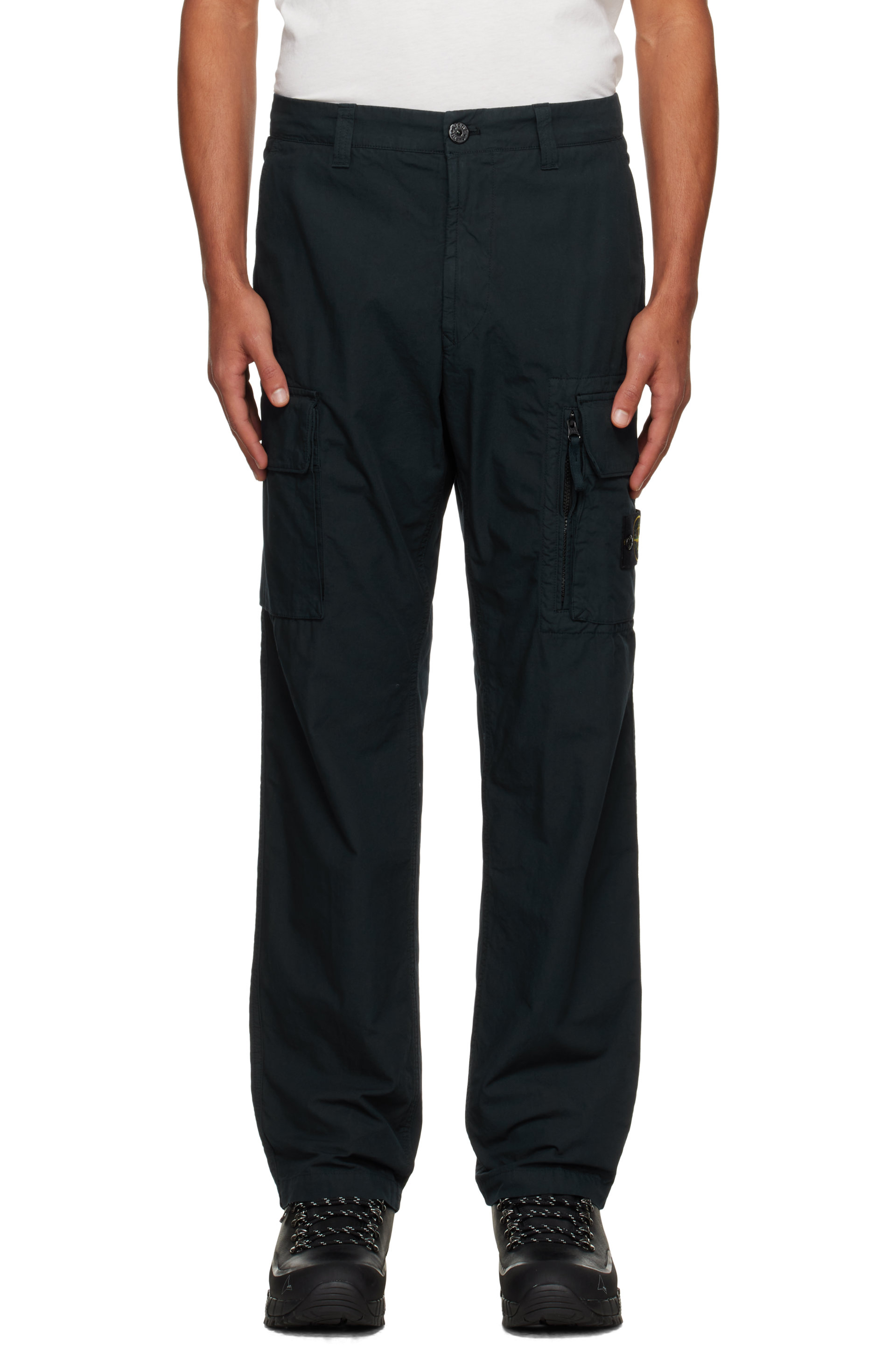Stone Island - Navy 3100006 Canvas Weave Cotton Cargo Pants