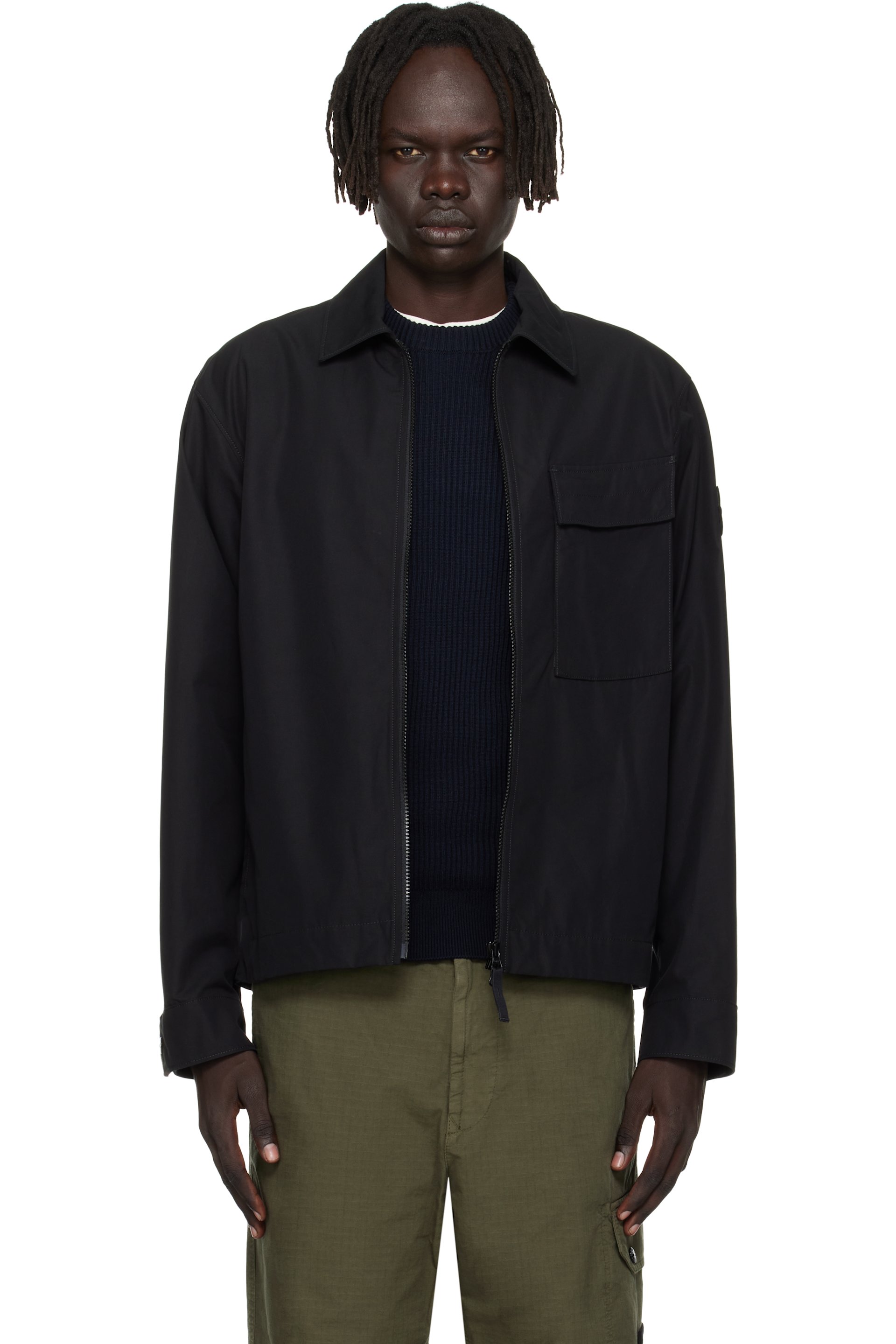 Stone Island - Black 1200018 Weatherproof Cotton Canvas Jacket