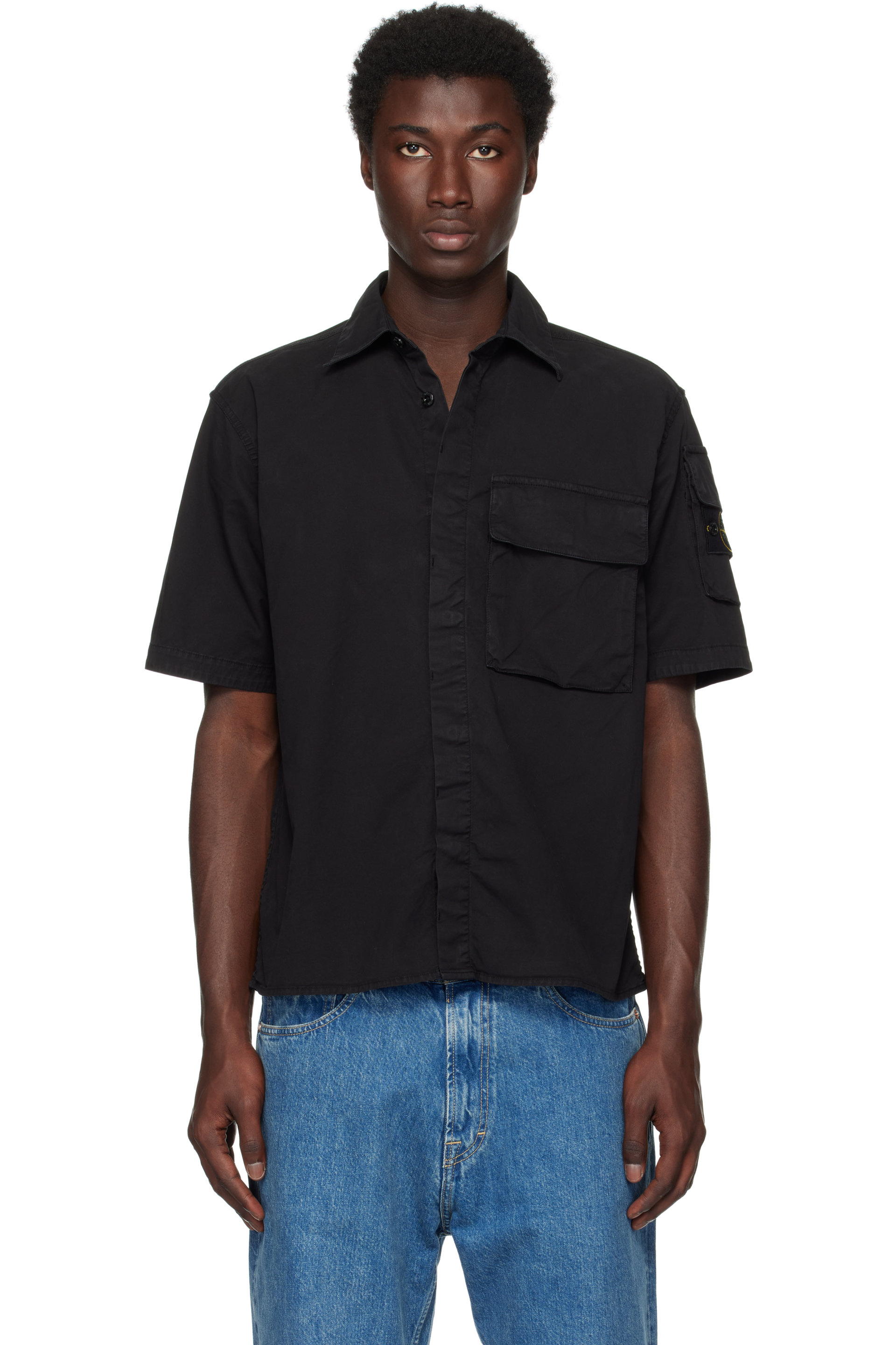 Stone Island - Black 1100007 SUPIMA® Stretch-TC Shirt