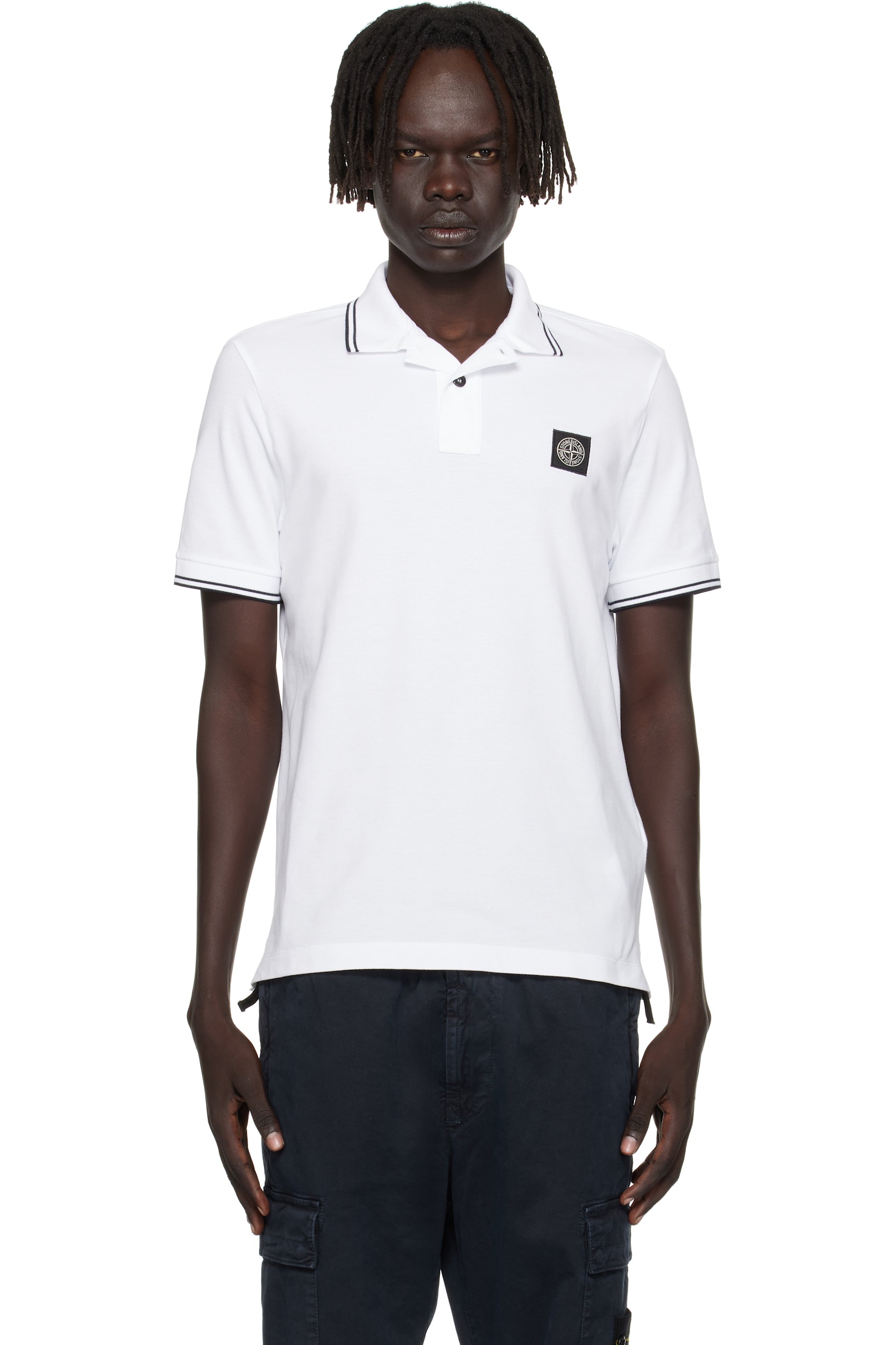 Stone Island - White 2200007 Piqué Polo
