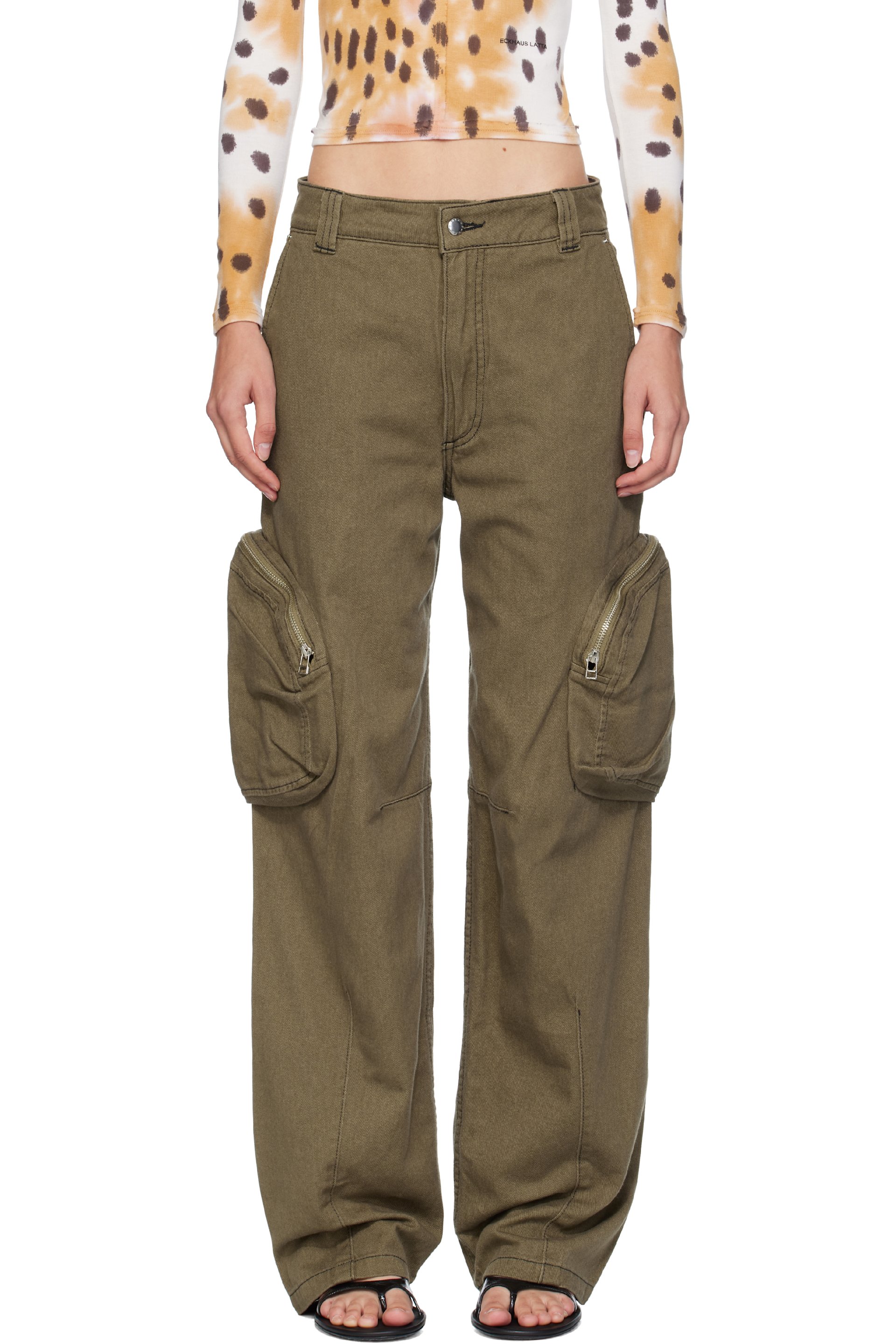 Eckhaus Latta - Jean cargo kaki