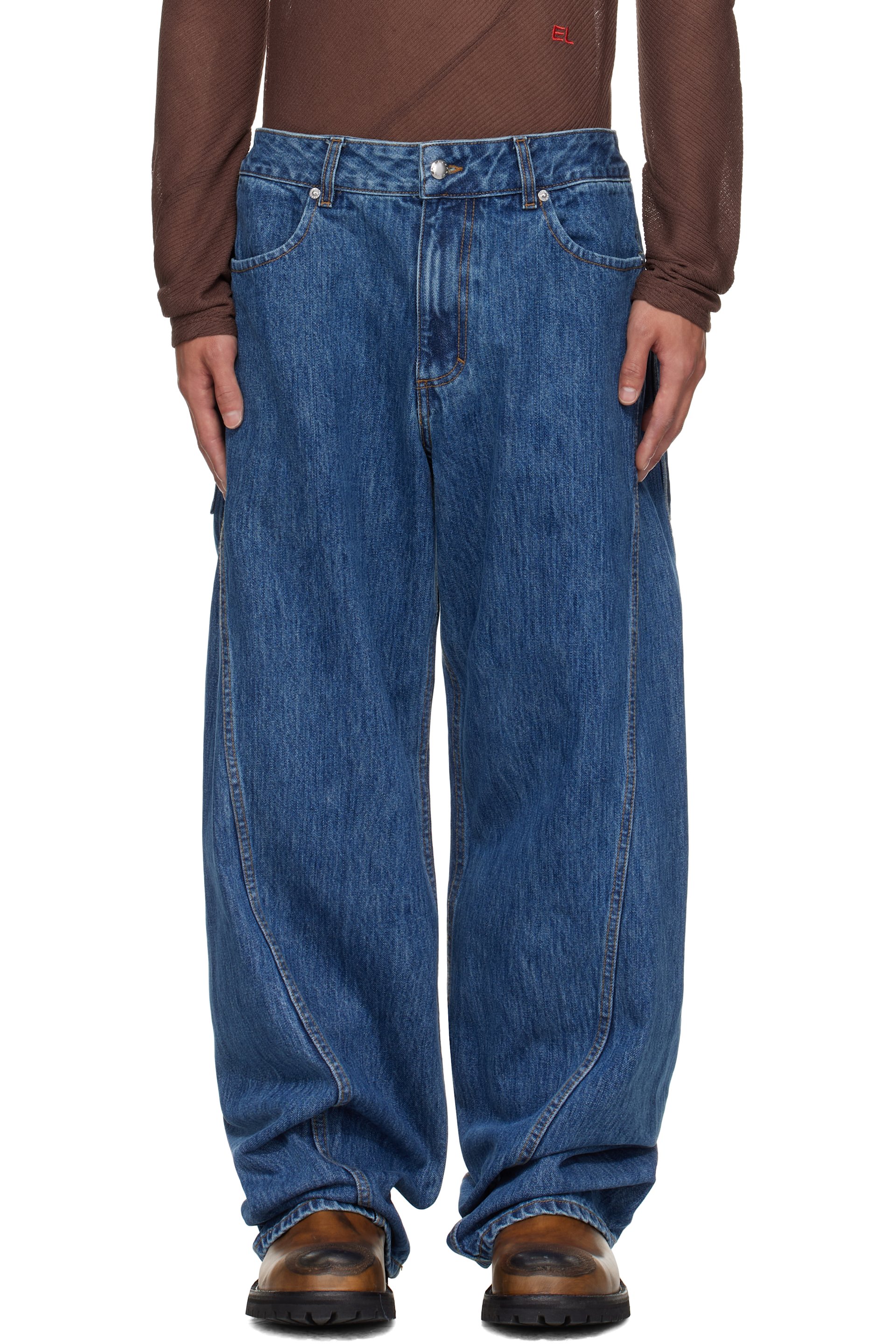 Eckhaus Latta - Blue Bend Jeans
