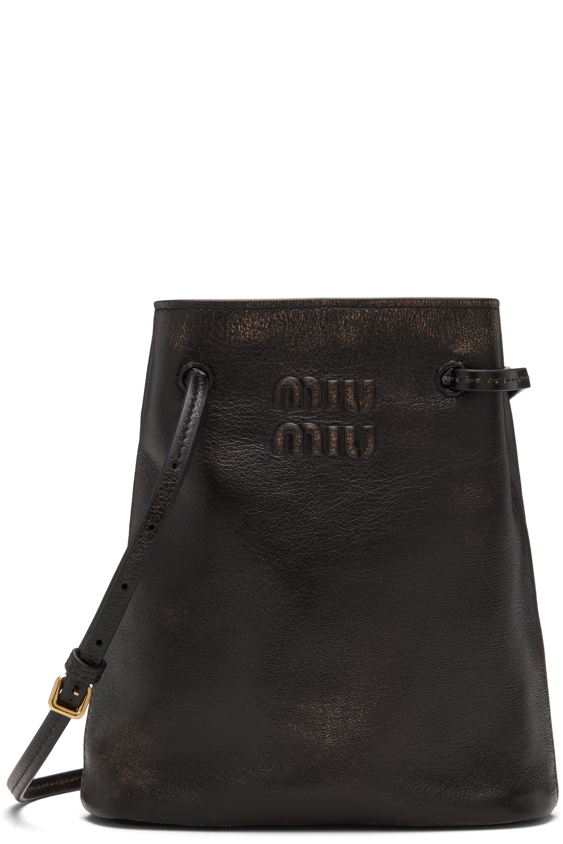 Miu Miu - Sac brun en cuir nappa