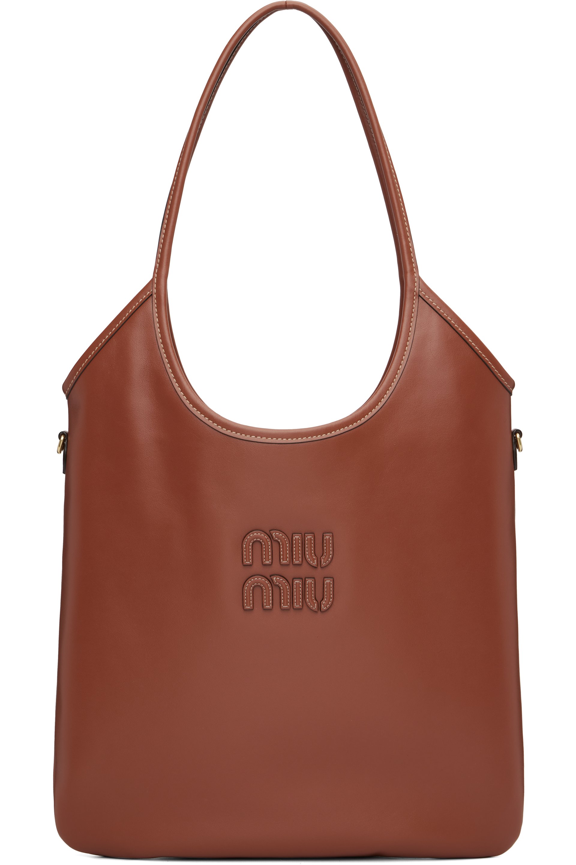 Miu Miu - Sac Ivy brun en cuir