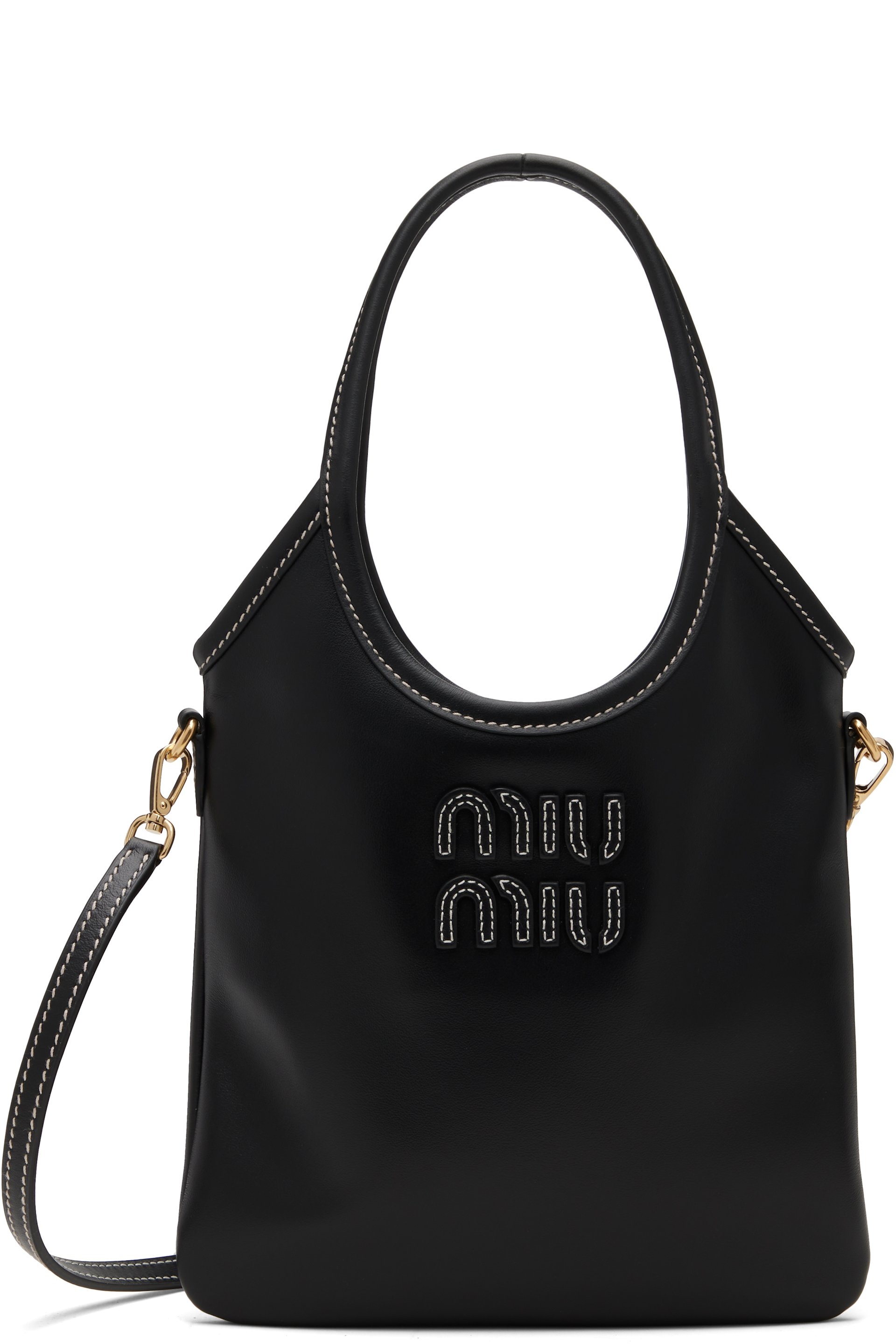 Miu Miu - Sac Ivy noir en cuir