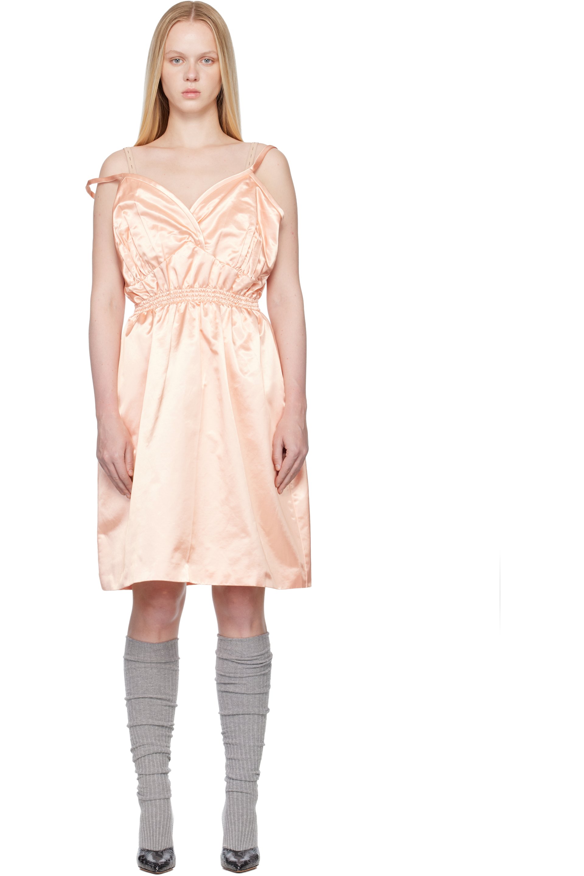 Miu Miu - Robe midi rose en soie
