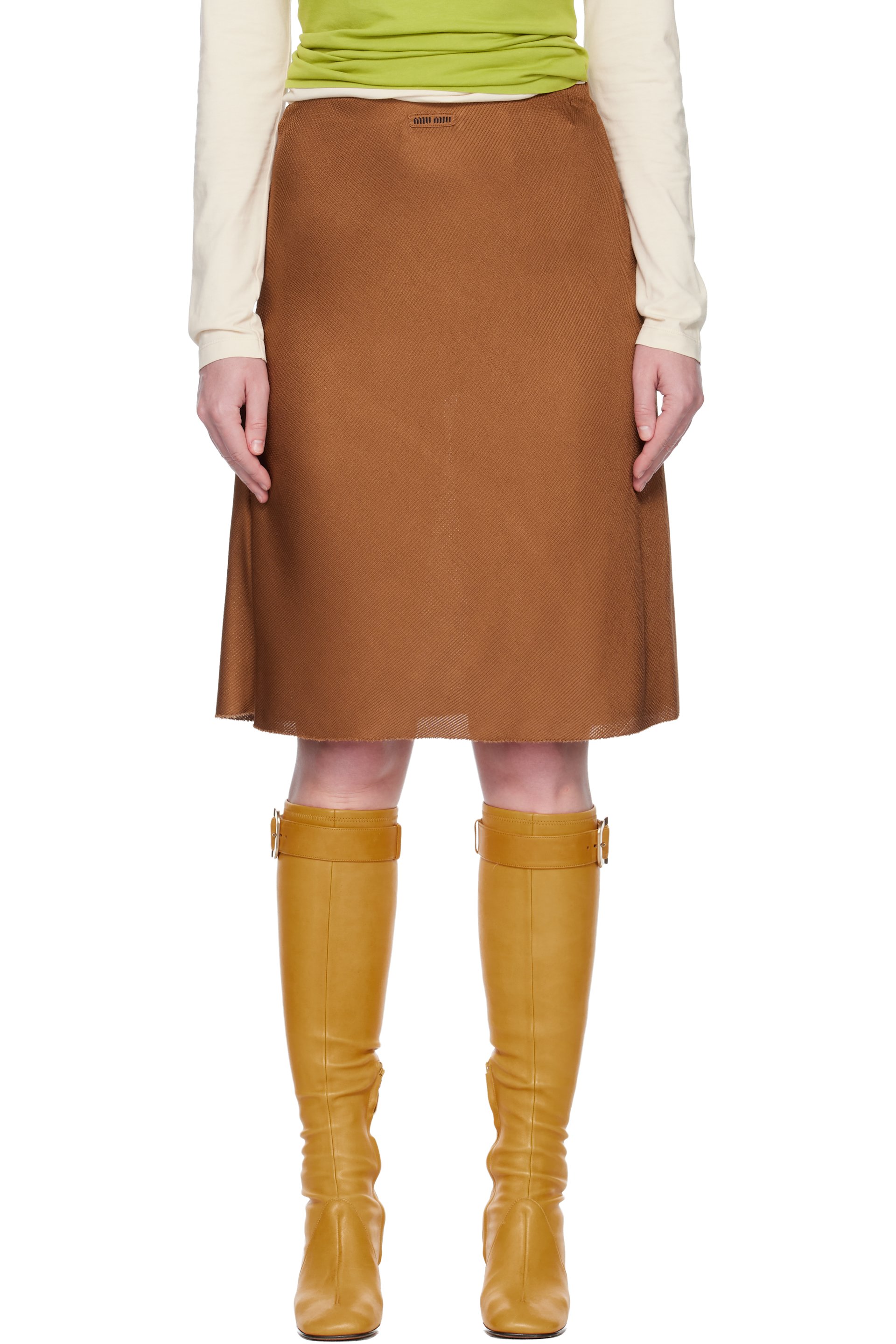 Miu Miu Mid Length Skirts for Women | SSENSE Canada