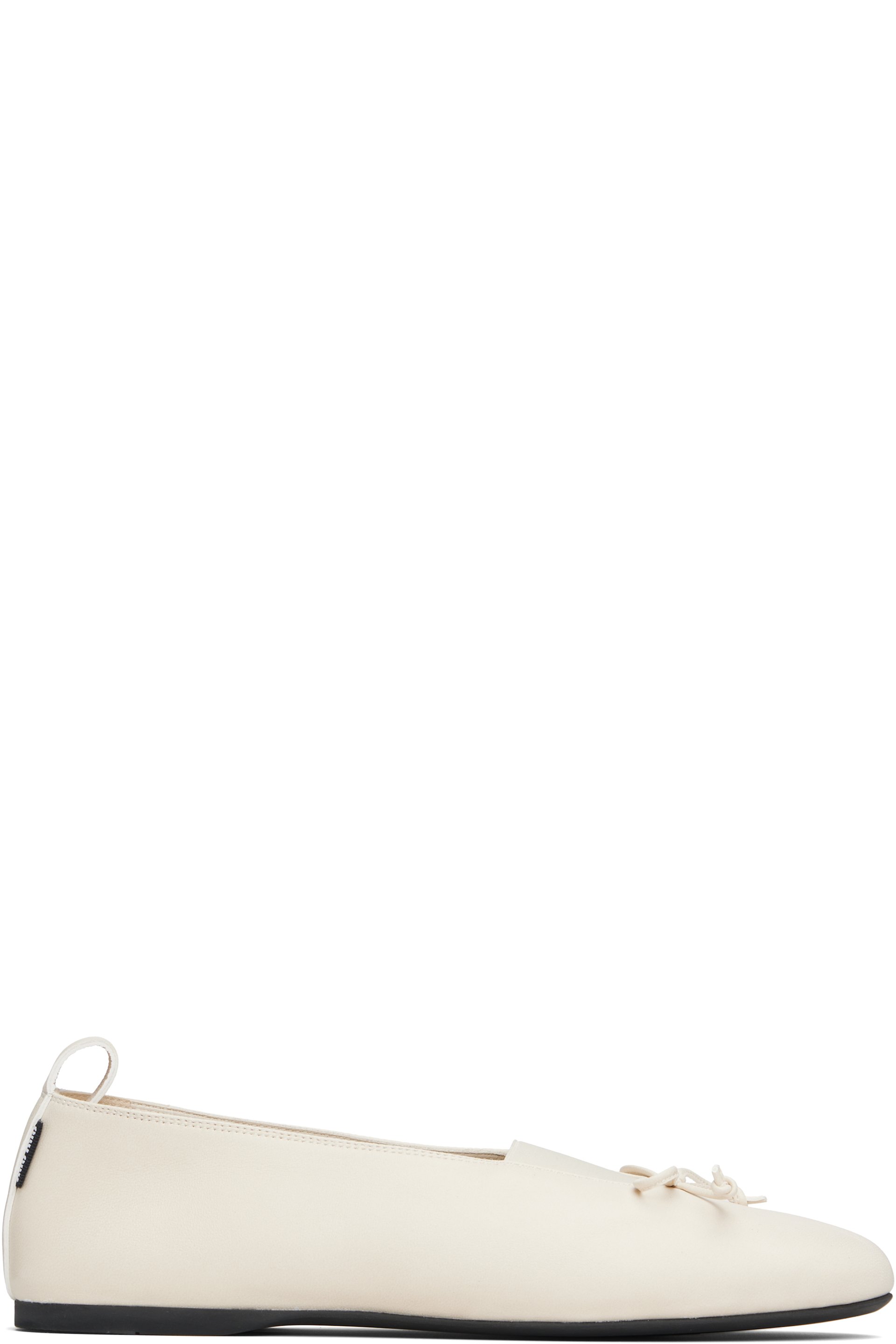 Miu Miu - Ballerines Élan blanc cassé en cuir nappa