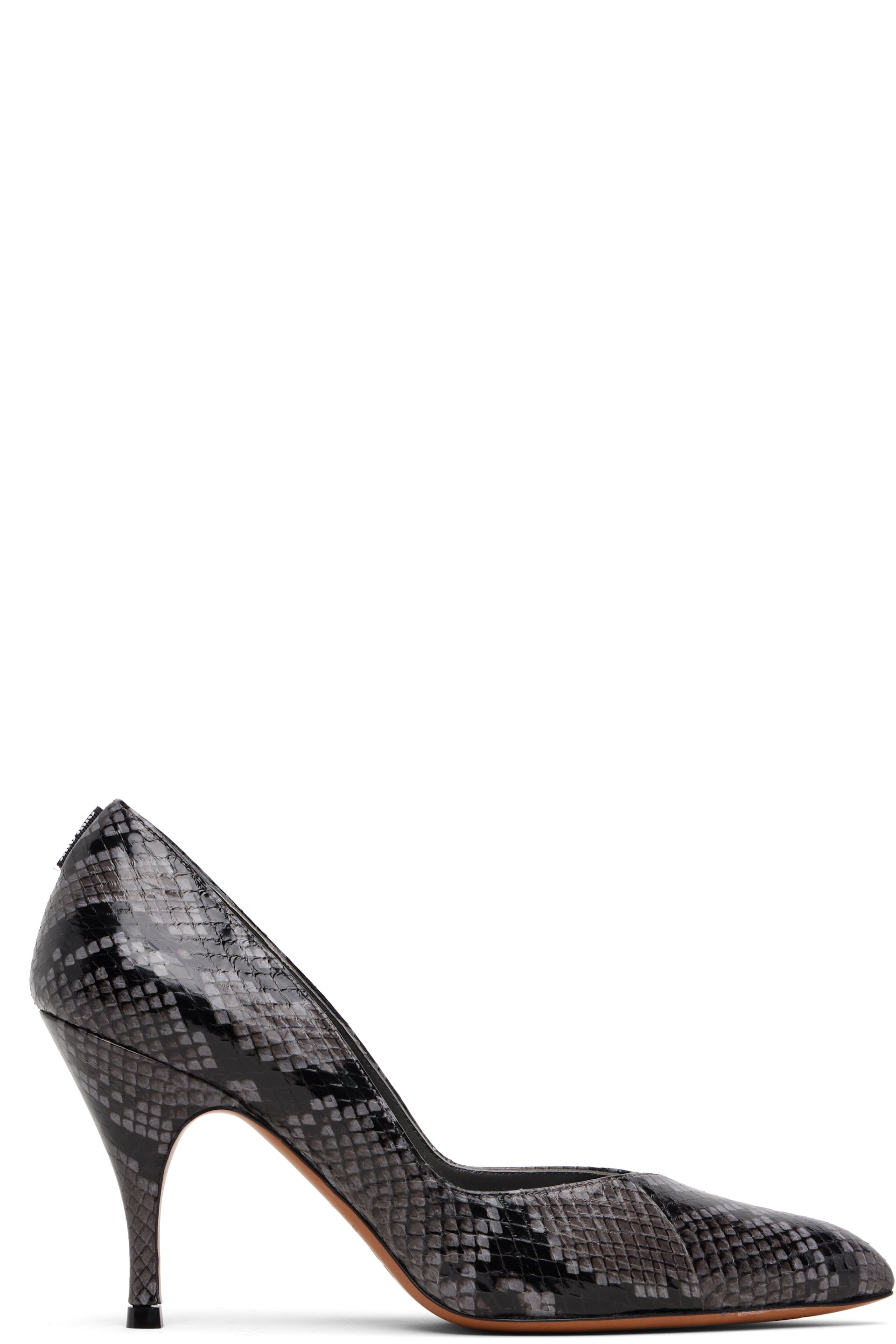 Miu Miu - Chaussures à talon Ayers grises en cuir
